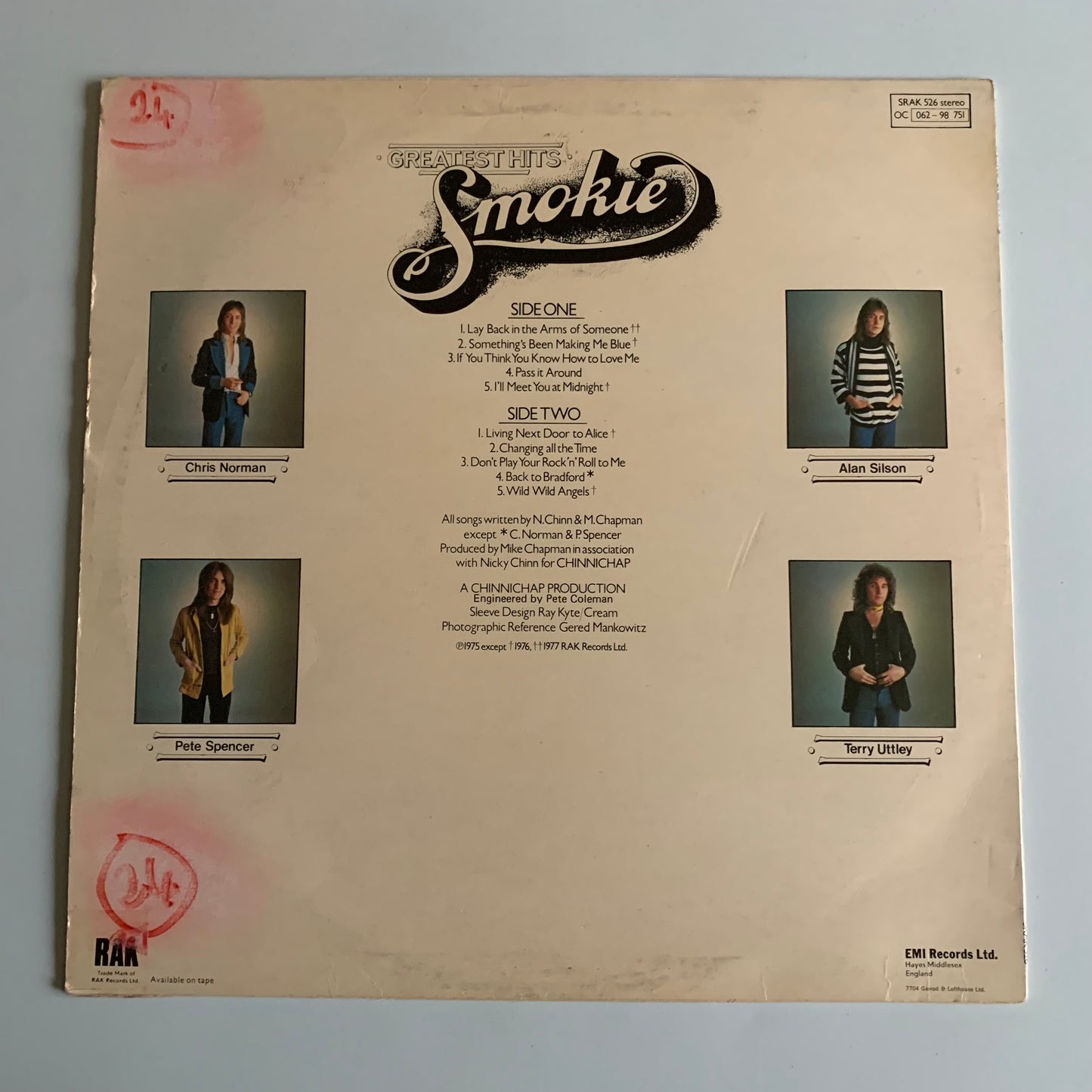 Smokie - Greatest Hits - LP 1977