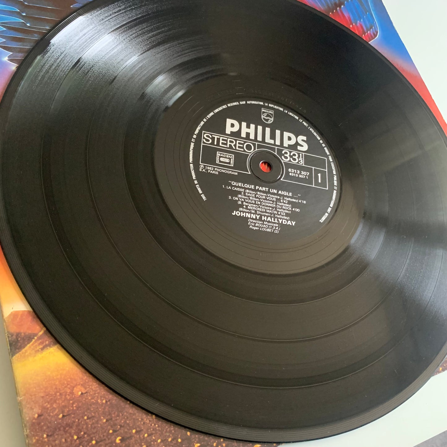 Johnny Hallyday - Quelque Part Un Aigle - LP 1982 Occasion