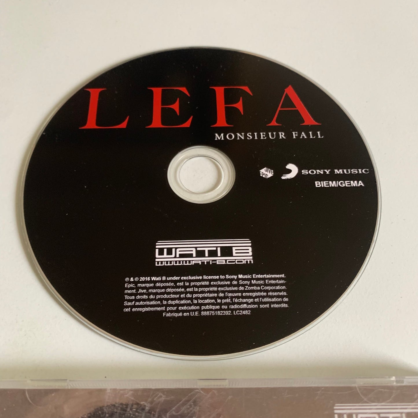 CD - Lefa - Monsieur Fall - 2016 - Occasion