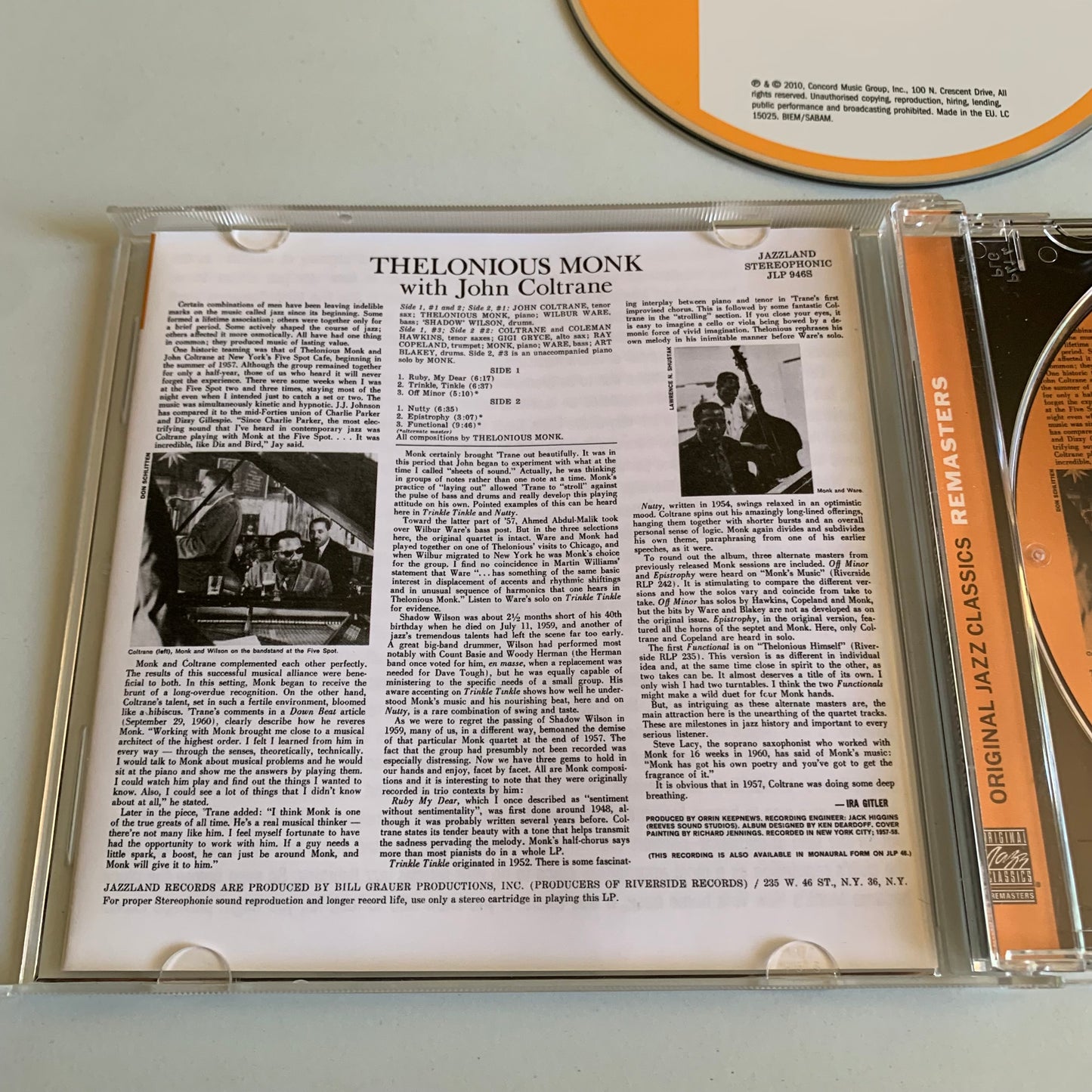 Thelonious Monk - Thelonious Monk With John Coltrane - 2010 Occasion