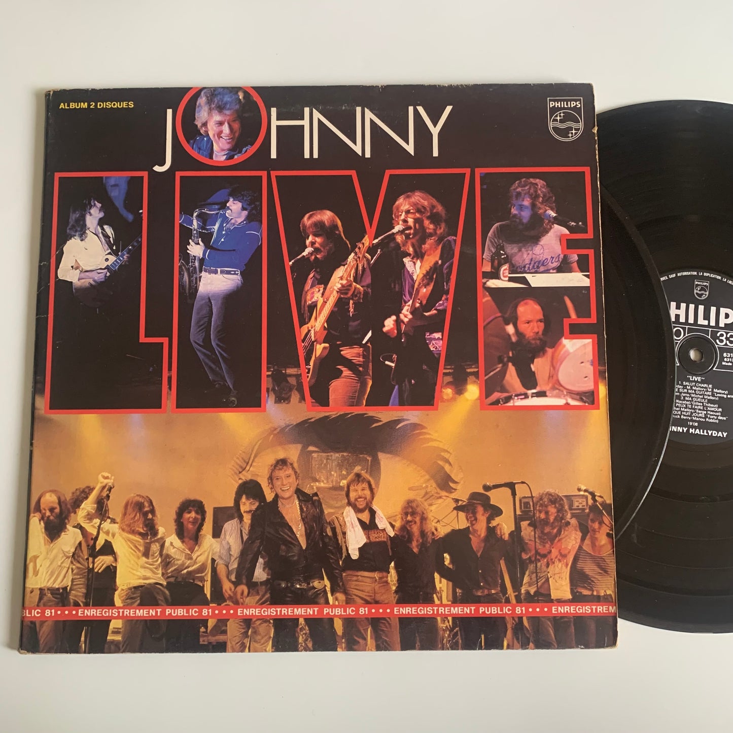Johnny Hallyday - Live - Double LP 1981 Occasion