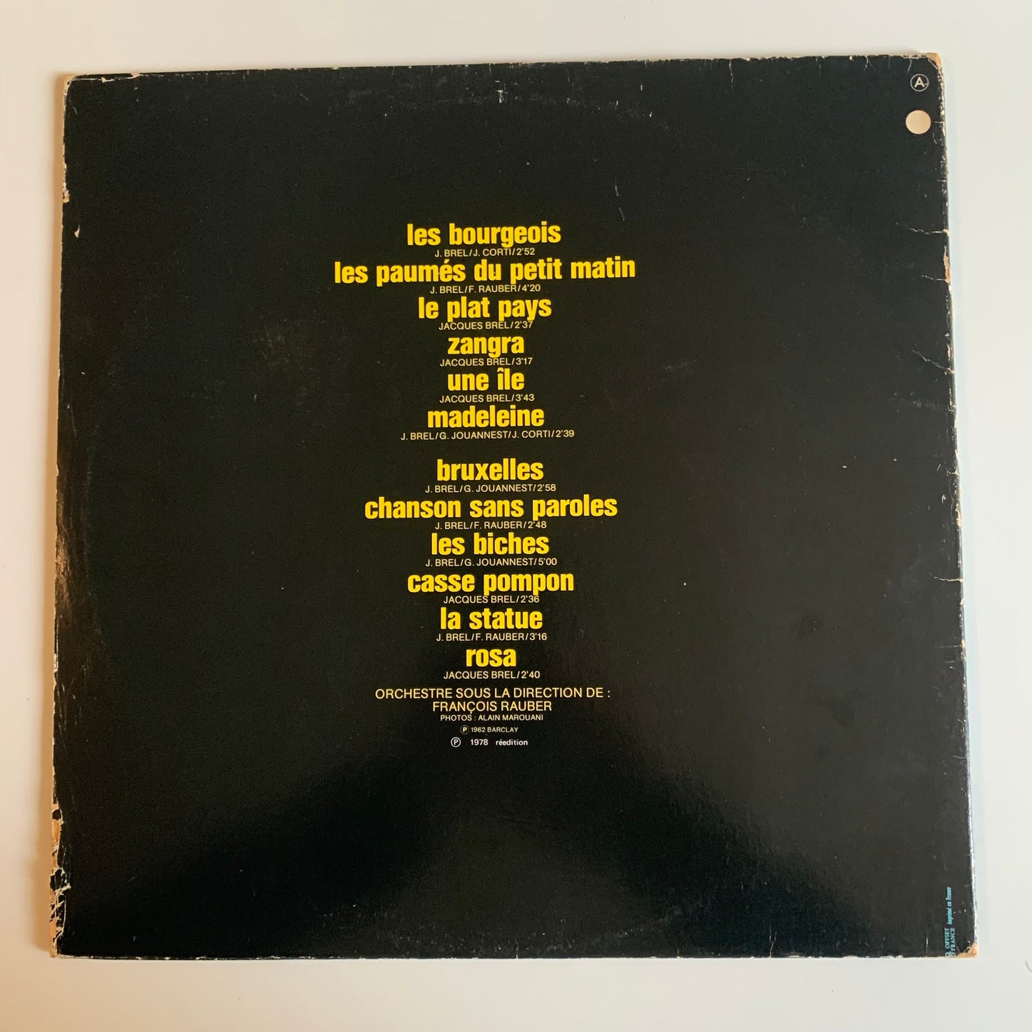 Jacques Brel - Le Plat Pays 1 - LP 1978 Occasion