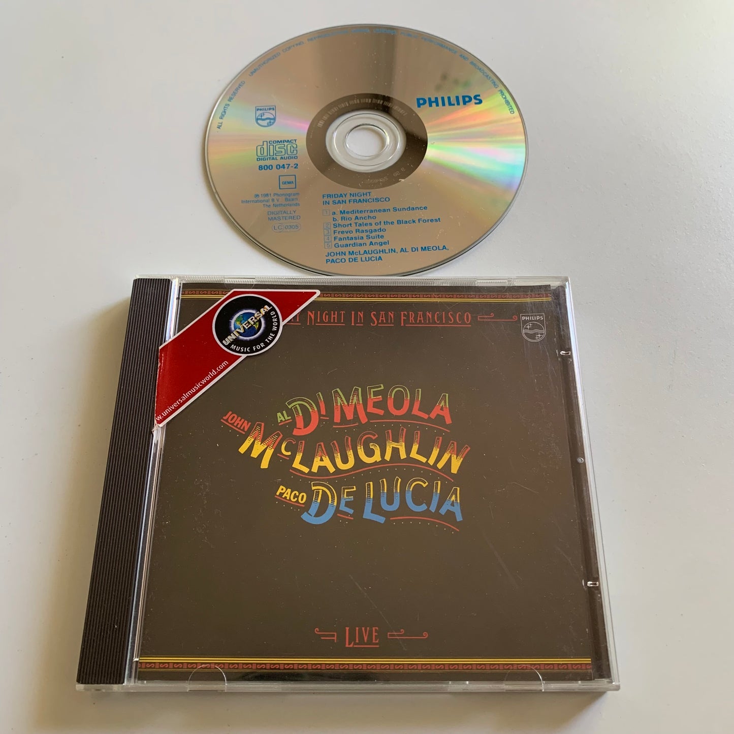 Al Di Meola - Friday Night In San Francisco - 1994 Occasion