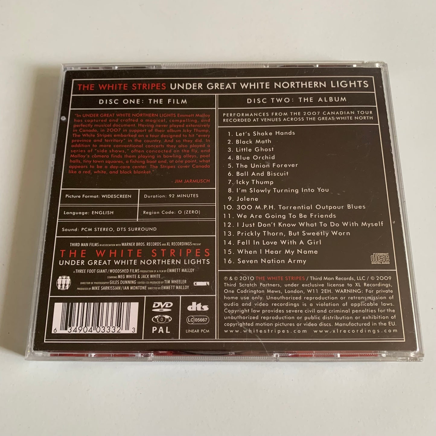CD - The White Stripes - Under Great White Northern Lights - 2010