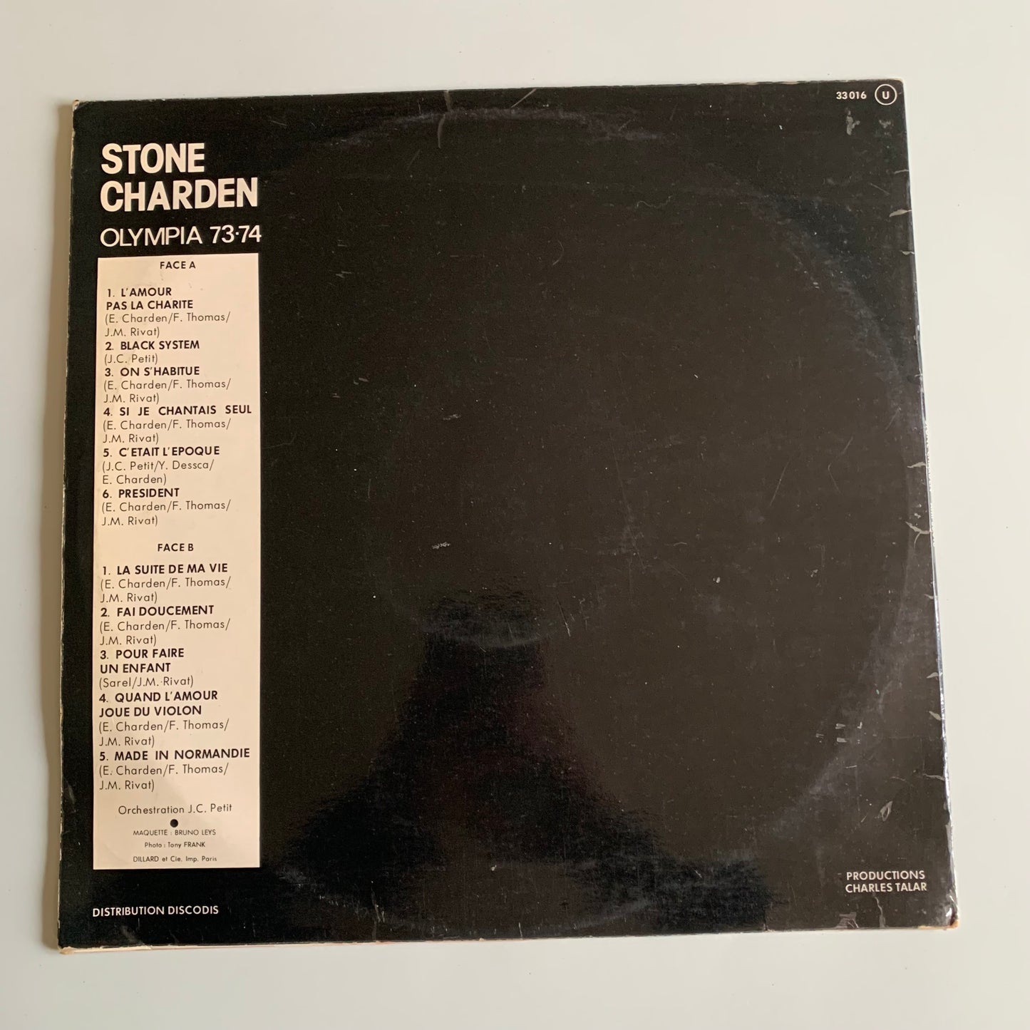 Stone Charden - L'Amour Pas La Charité (Olympia 73-74) - LP 1974