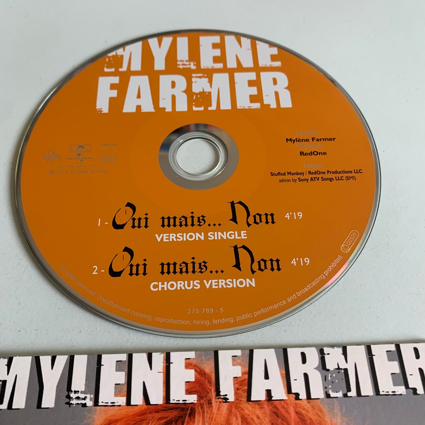 CD - Mylene Farmer - Oui Mais... Non - Single 2010 Occasion