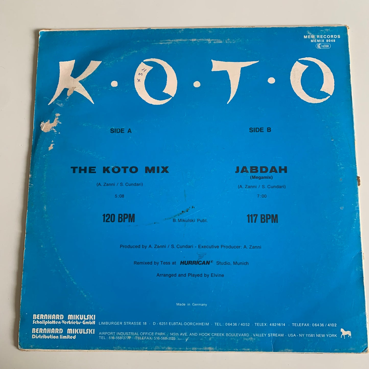 Koto - The Koto Mix / Jabdah (Megamix) - 1987 Occasion