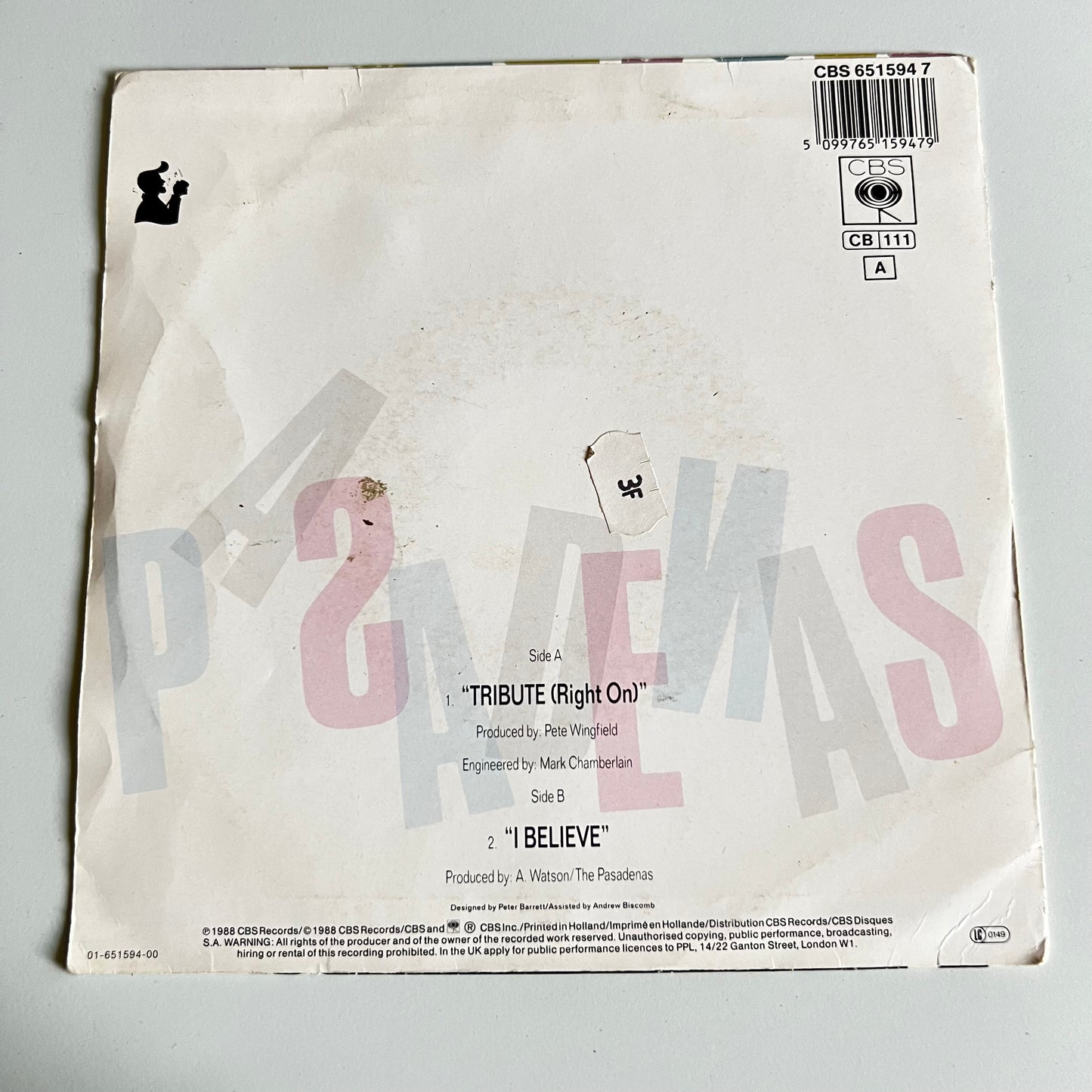 The Pasadenas - Tribute - Single 1988
