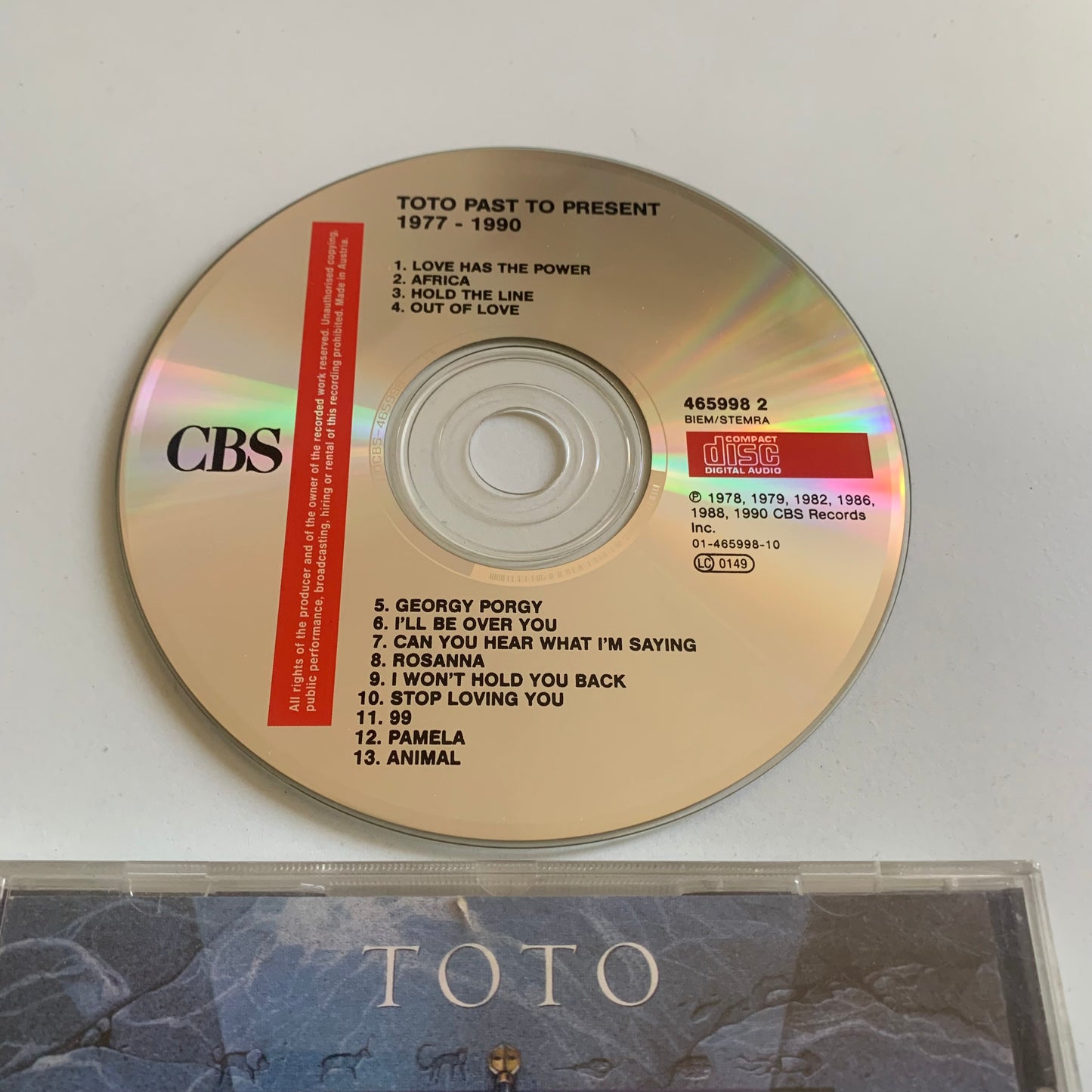 CD - Toto - Past To Present 1977-1990 - Occasion