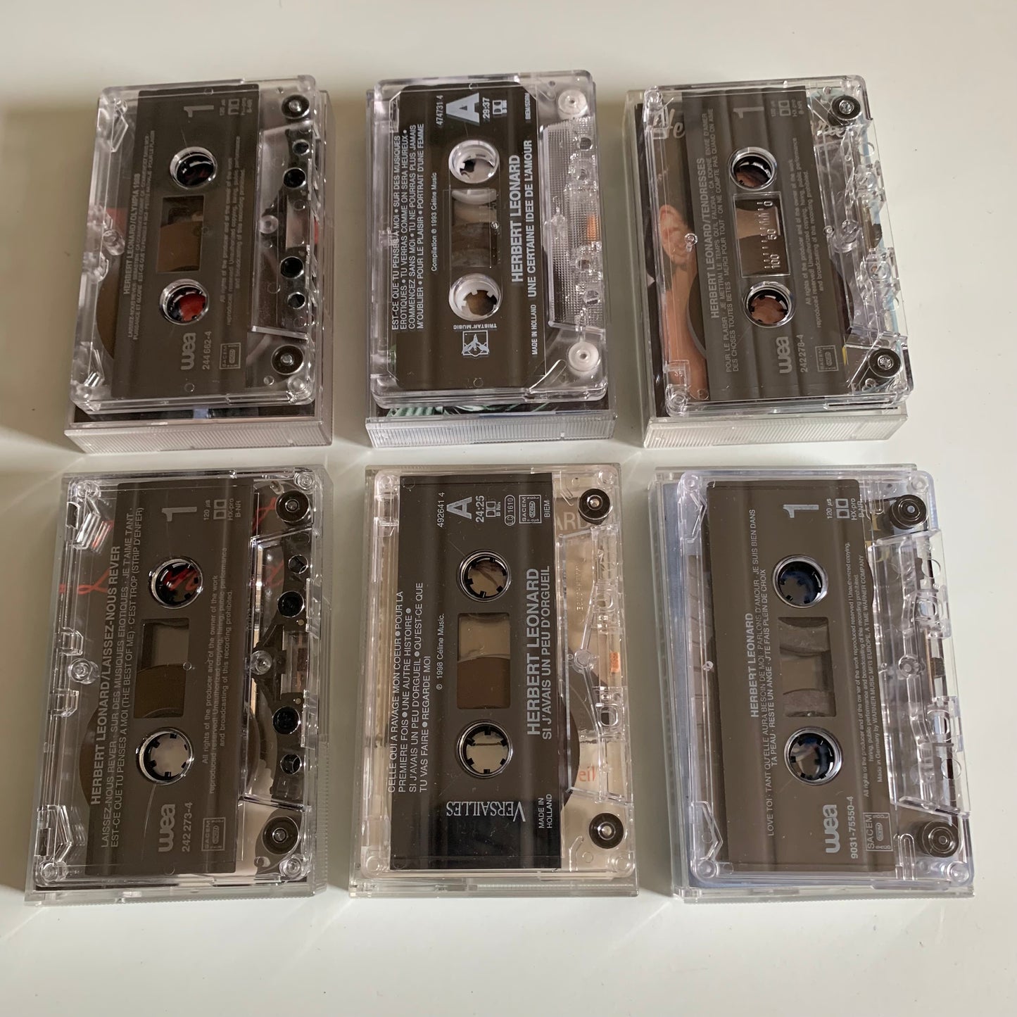 Herbert Léonard - Lot 6 Albums Cassettes Occasion