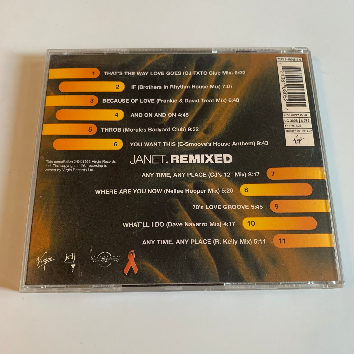 CD - Janet Jackson - Remixed - 1995 Occasion