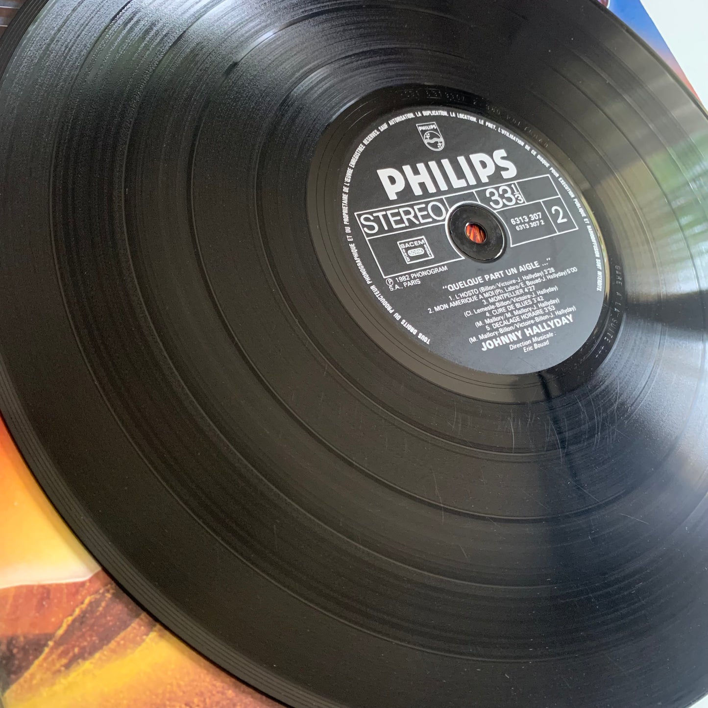 Johnny Hallyday - Quelque Part Un Aigle - LP 1982 Occasion