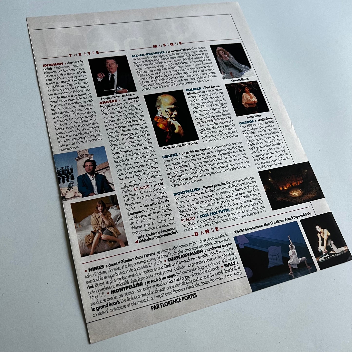 Affiche Originale Concert Sting 1993 - Page de Magazine 30x23cm