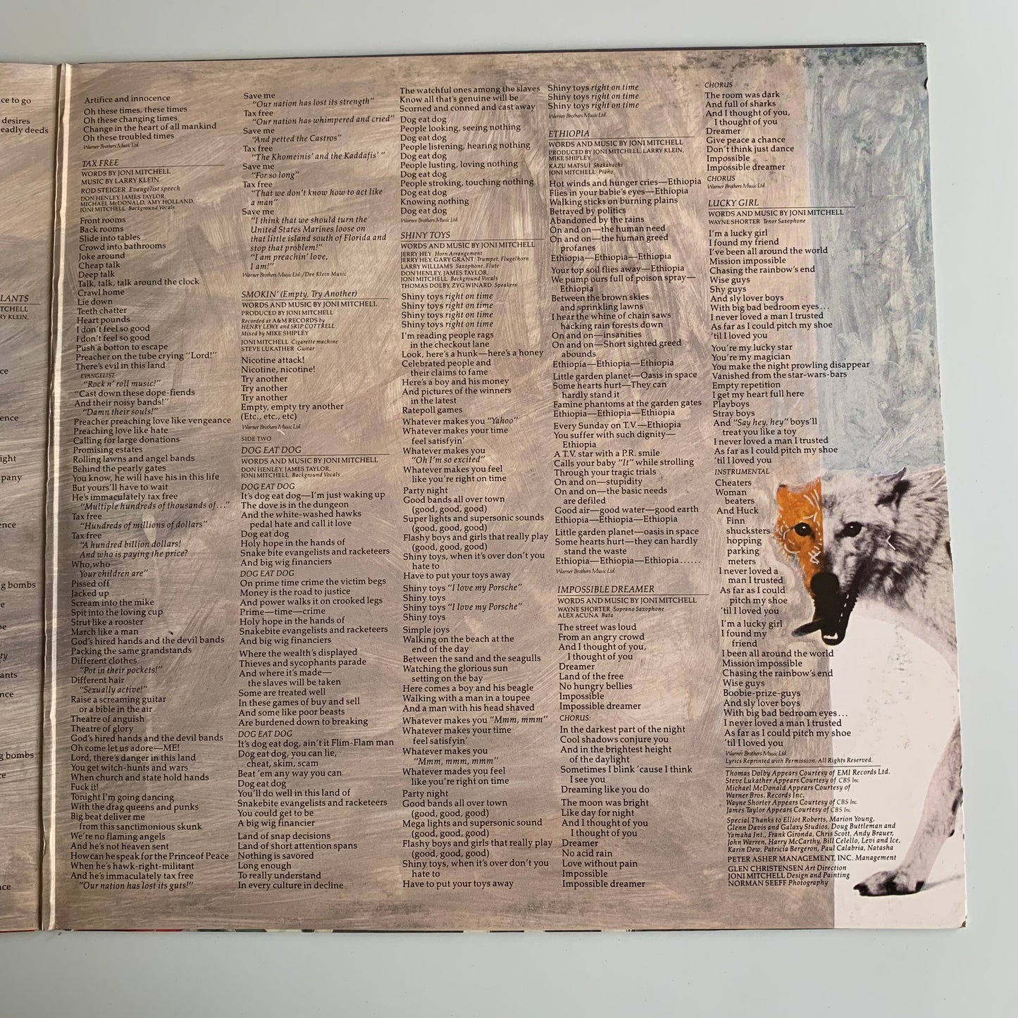 Joni Mitchell - Dog Eat Dog - LP 1985 Occasion