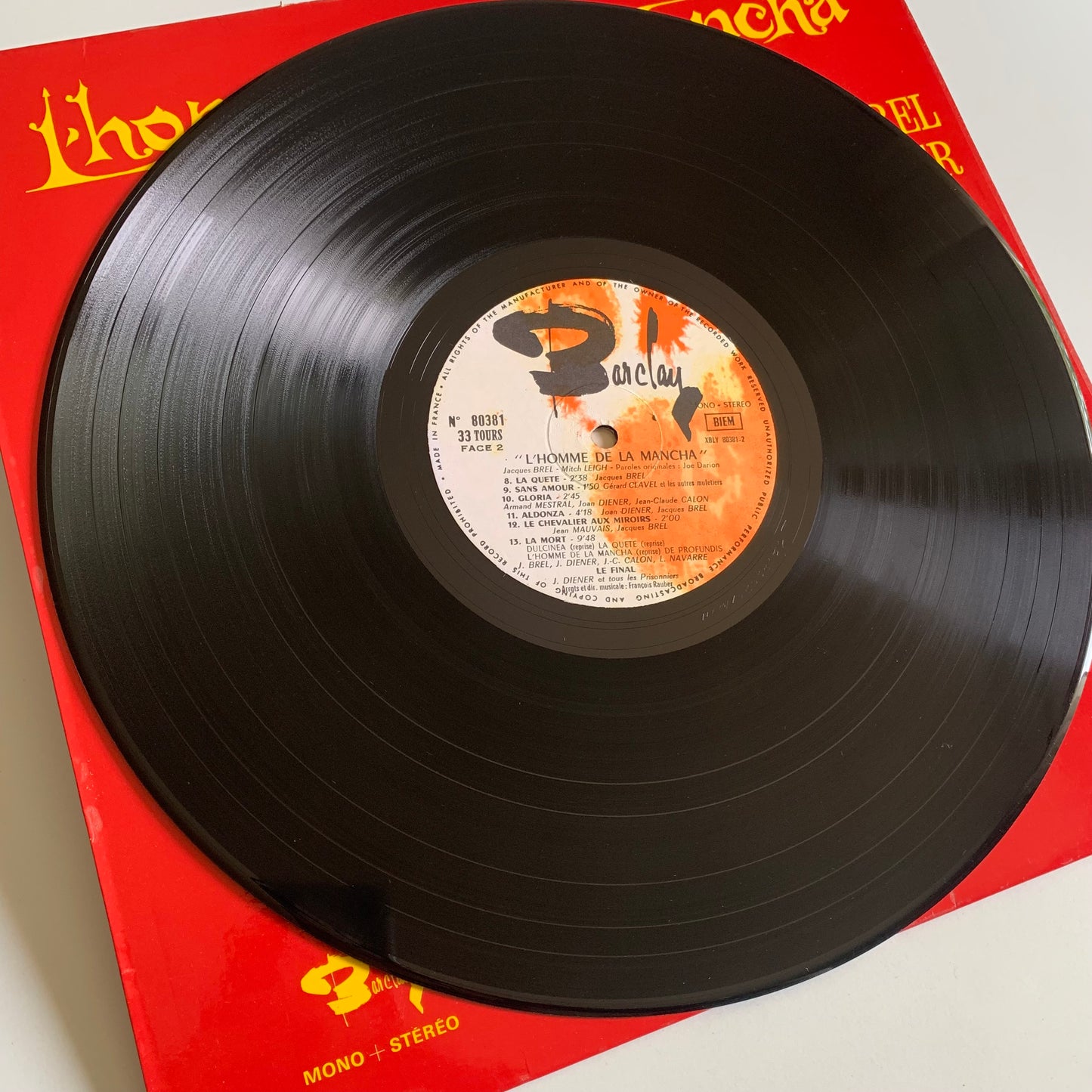 Jacques Brel - L'homme De La Mancha - LP 1969 Occasion