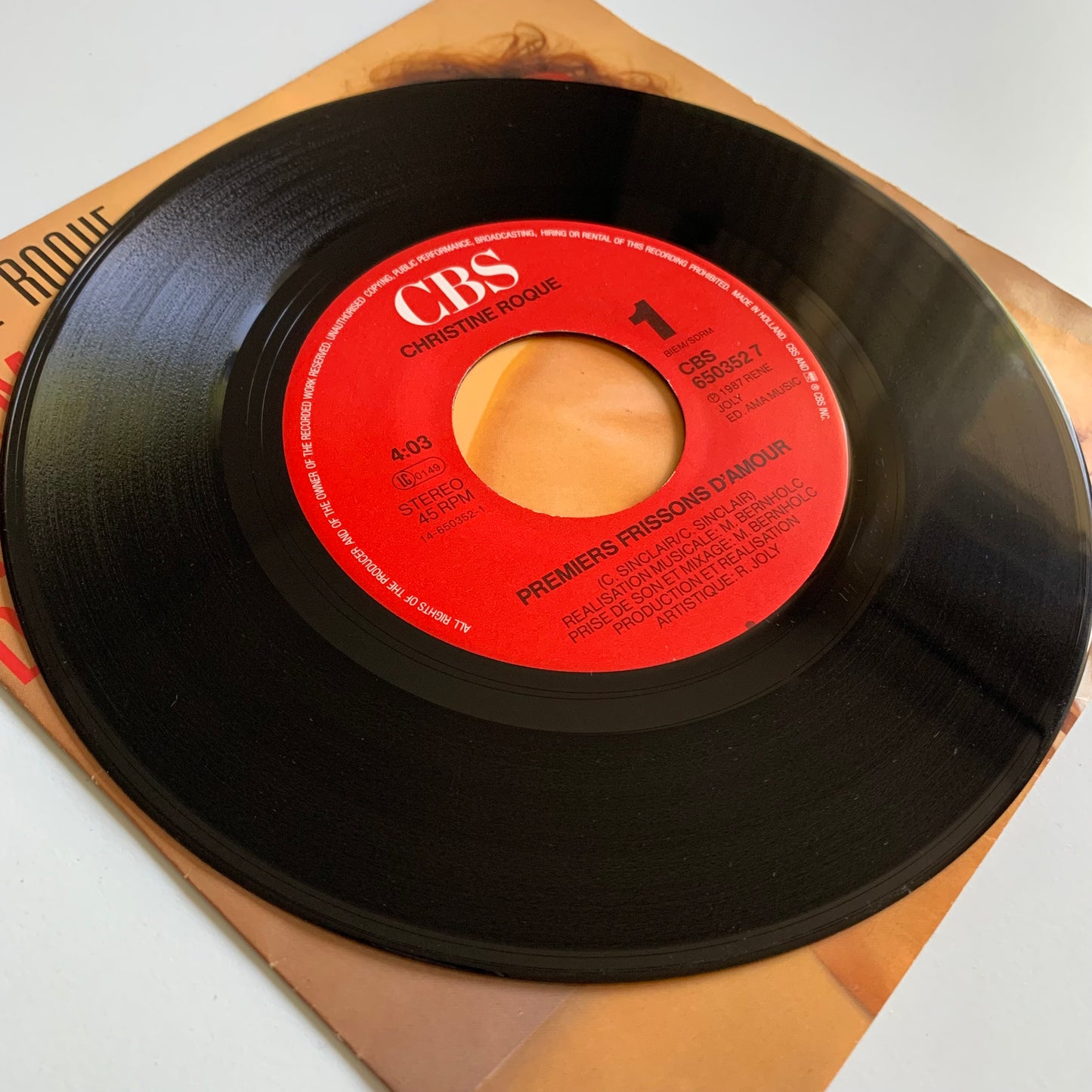 Christine Roque - Premiers Frissons D'Amour - 1987 Occasion