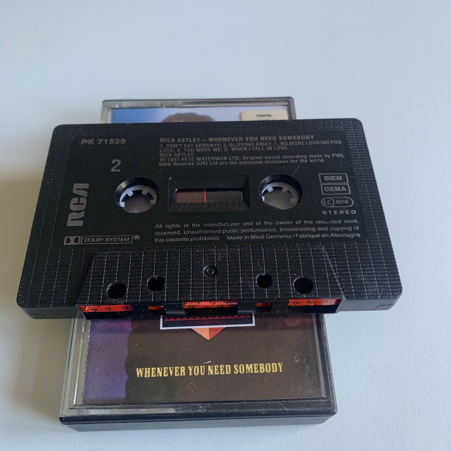 Rick Astley - Whenever You Need Somebody 1987 Occasion