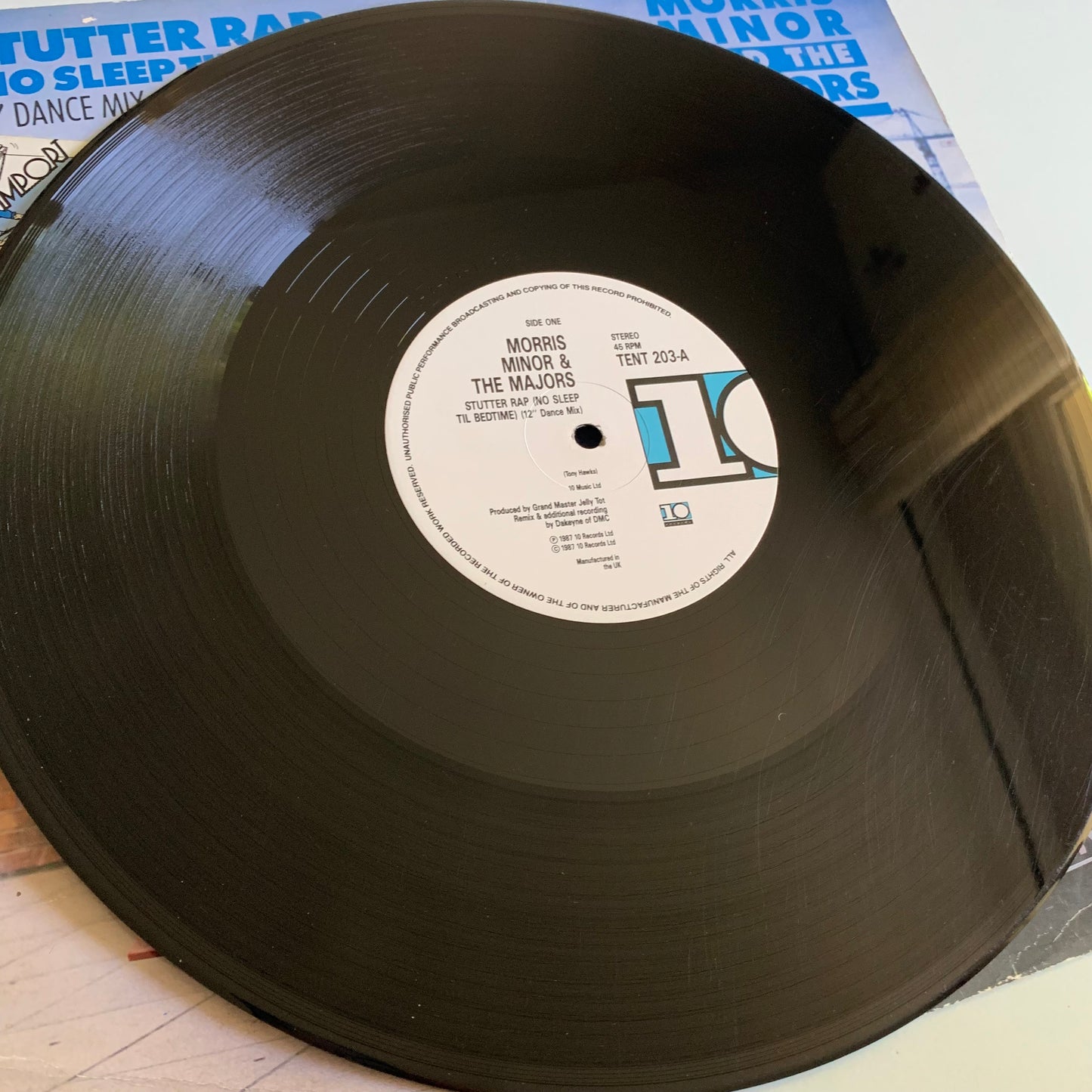 Morris Minor And The Majors - Stutter Rap (No Sleep Til Bedtime) - Maxi 45t. 1988 Occasion