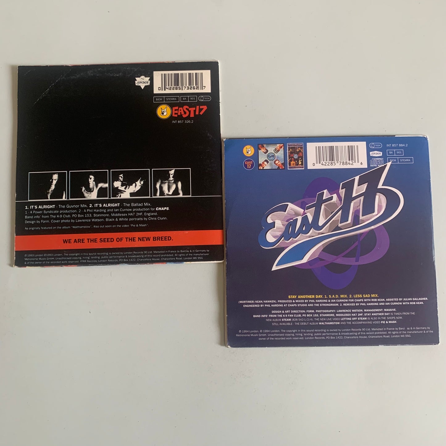 Lot CD Single - East 17 - It's Alright - Stay Another Day - Occasion