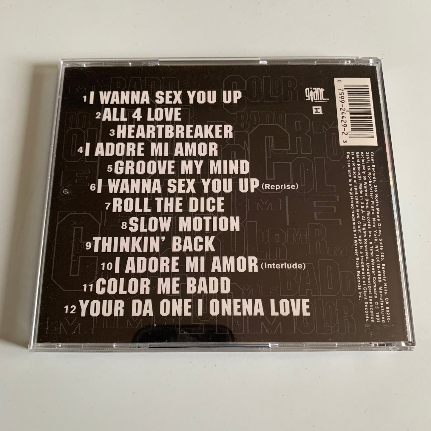 CD - Color Me Badd - C.M.B. - 1991 Occasion