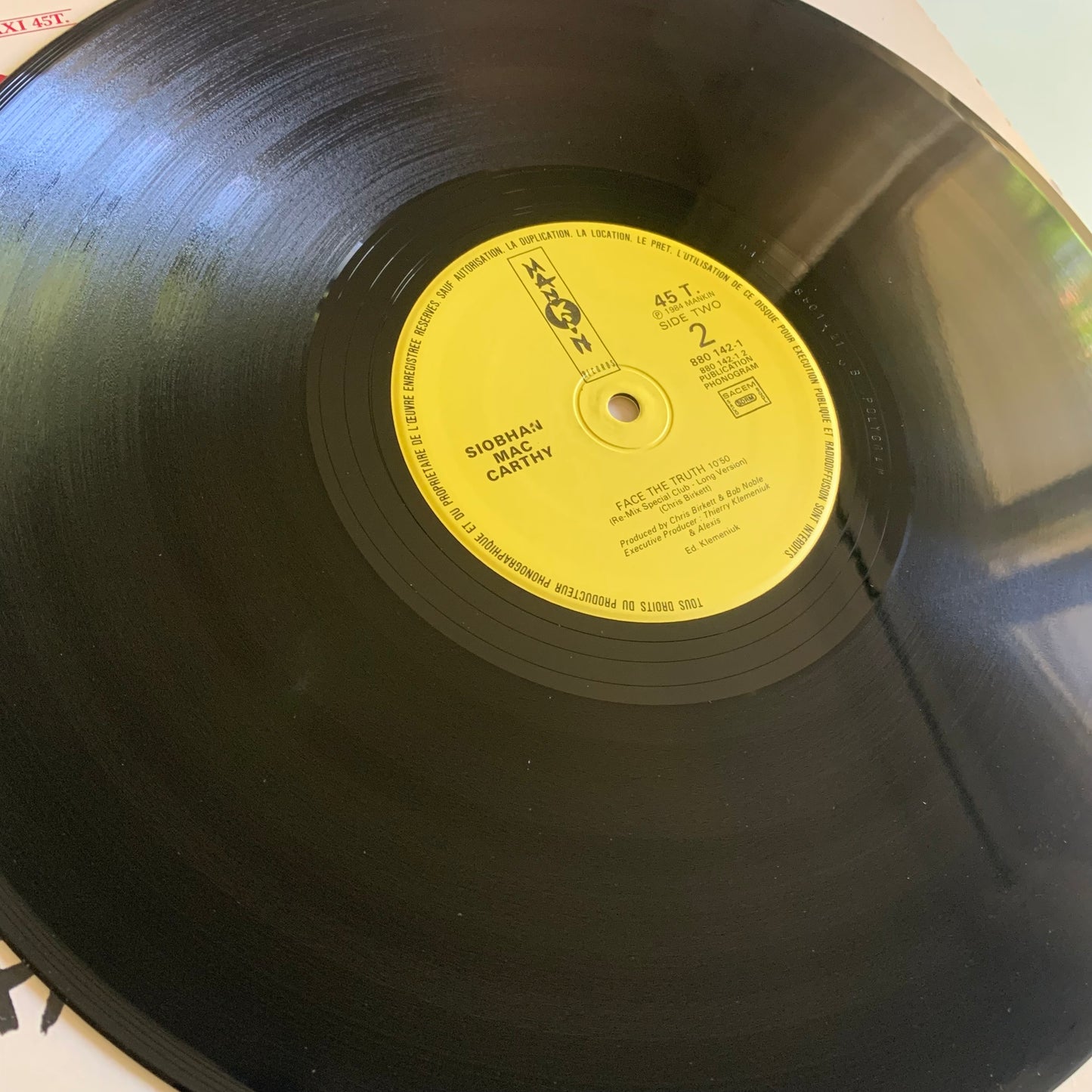 Siobhan Mac Carthy - Face The Truth (Re-Mix) - Maxi 45t. 1984 Occasion