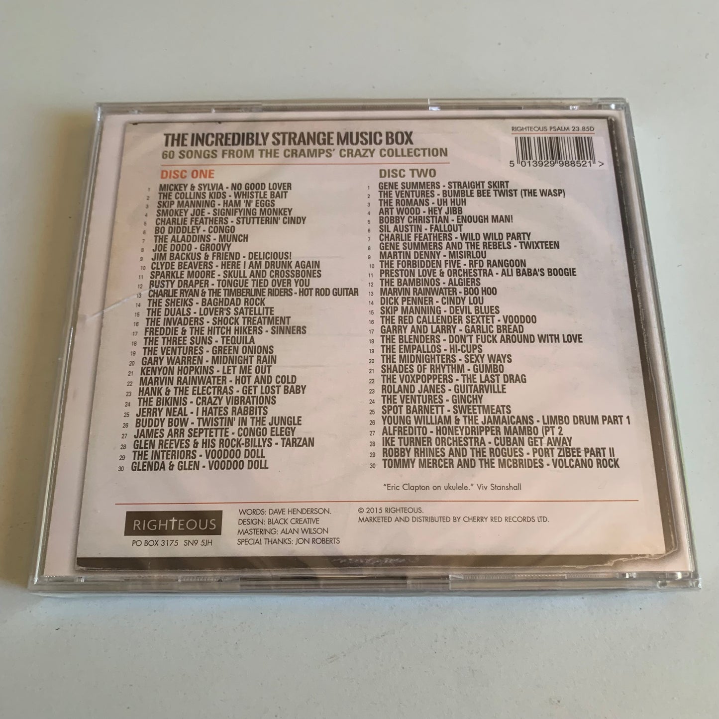 60 Songs From The Cramps’ Crazy Collection: The Incredibly Strange Music Box - 2015 Neuf sous Blister