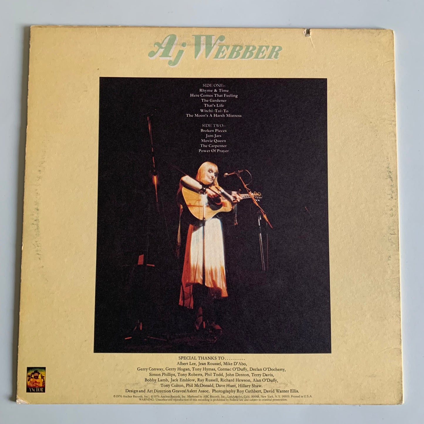 Aj Webber - Aj Webber - LP 1976