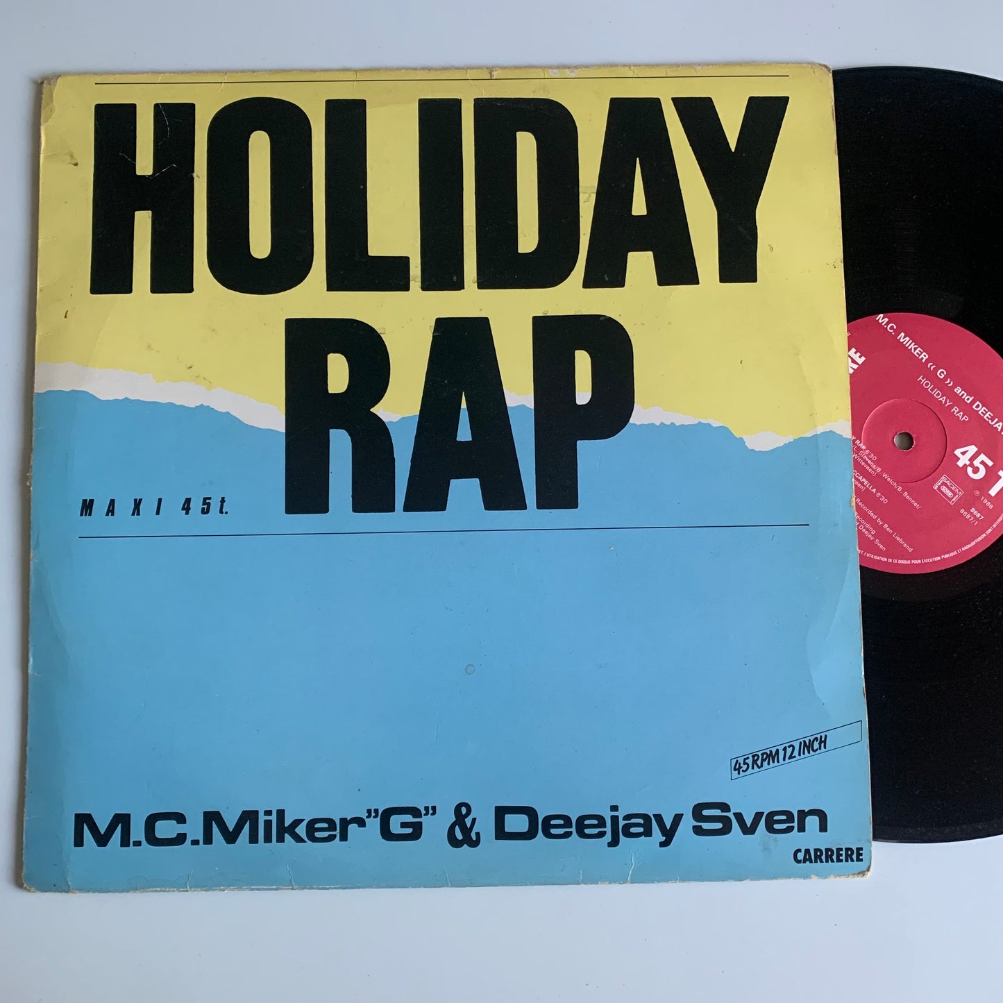 M.C. Miker ''G'' & Deejay Sven - Holiday Rap - Maxi 45t. 1986 Occasion