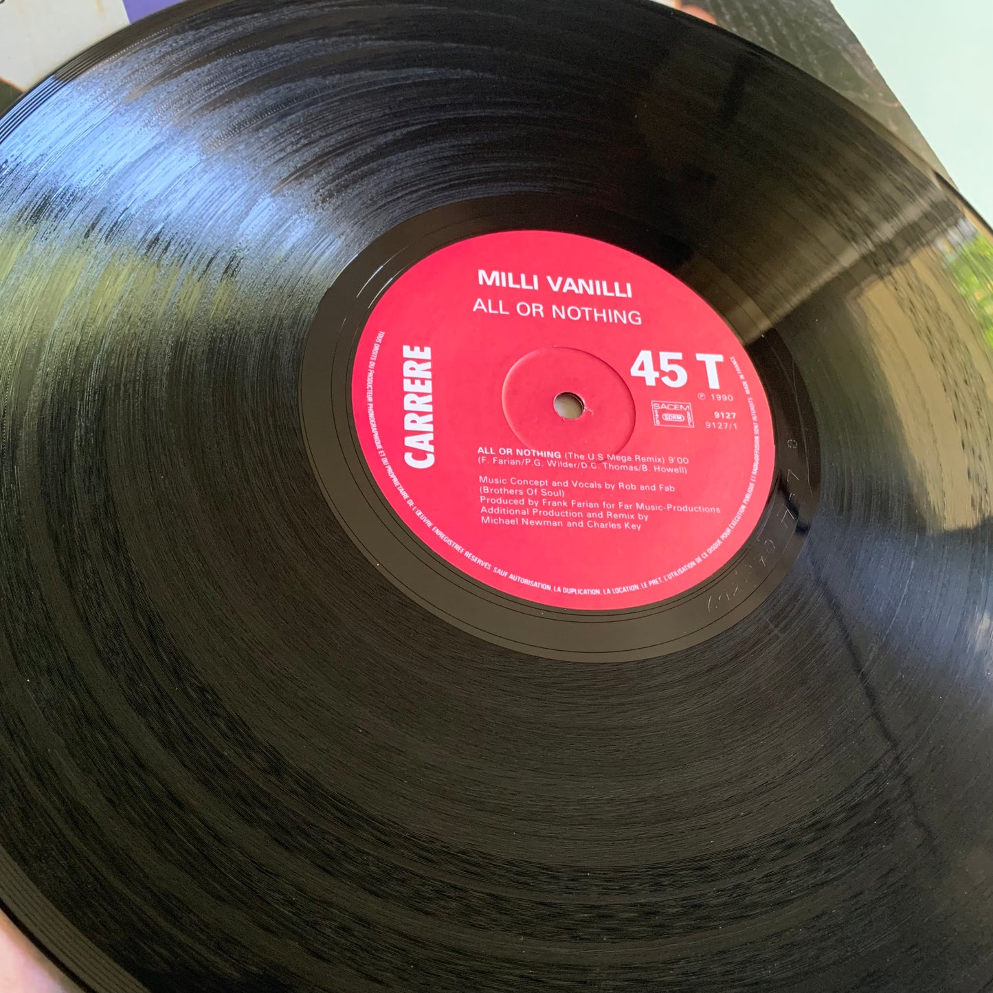 Milli Vanilli - All Or Nothing - Maxi 45t. 1990 Occasion