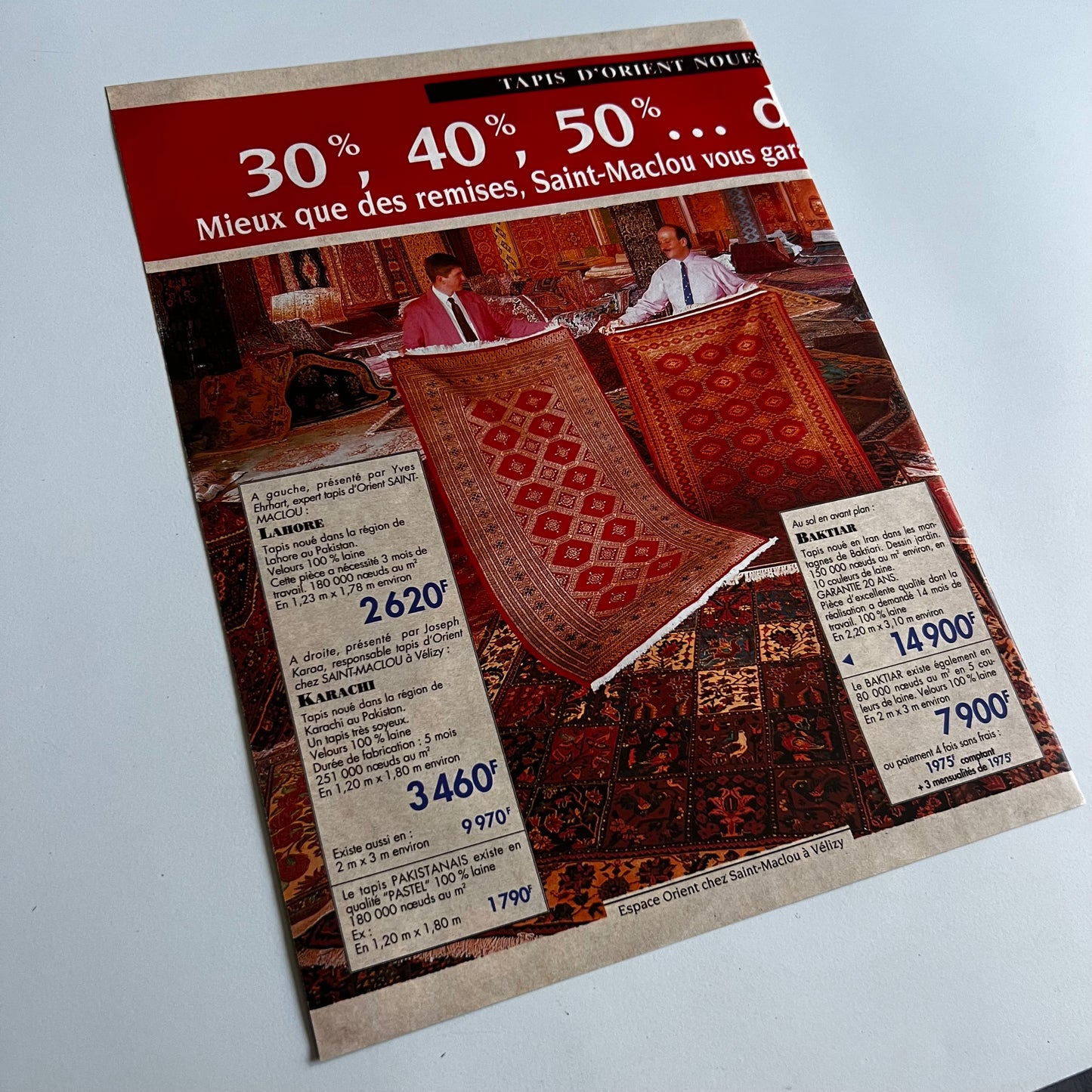 Affiche Originale Concert Julien Clerc 1994 - Page de Magazine 30x23cm