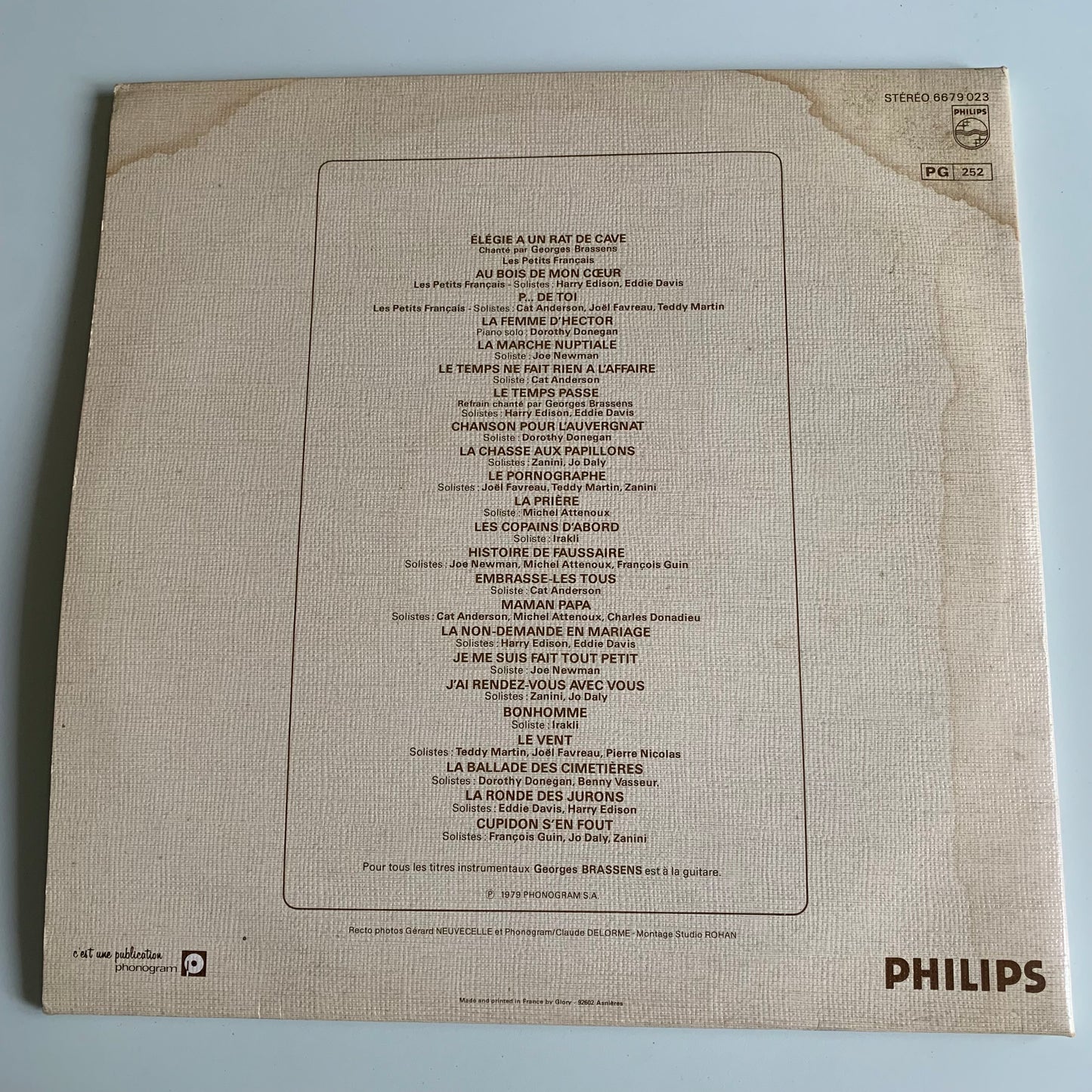 Brassens - Moustache Jouent Brassens En Jazz - 1980 Occasion
