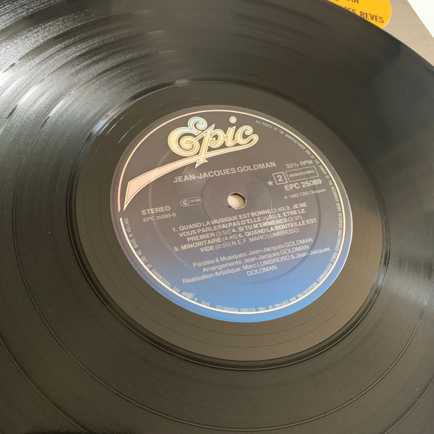 Jean Jacques Goldman - LP 1982 Occasion