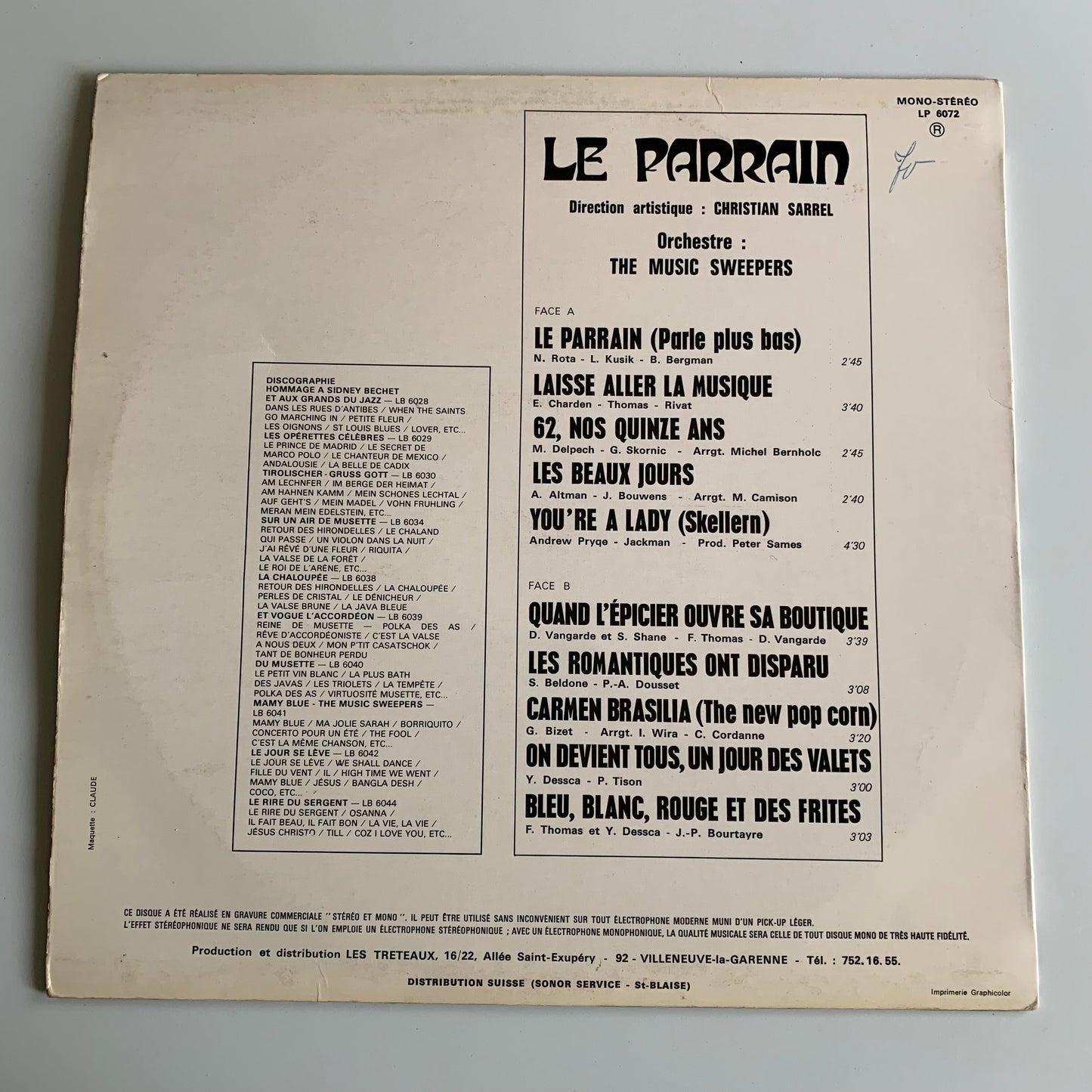 The Music Sweepers - Le Parrain - LP Occasion