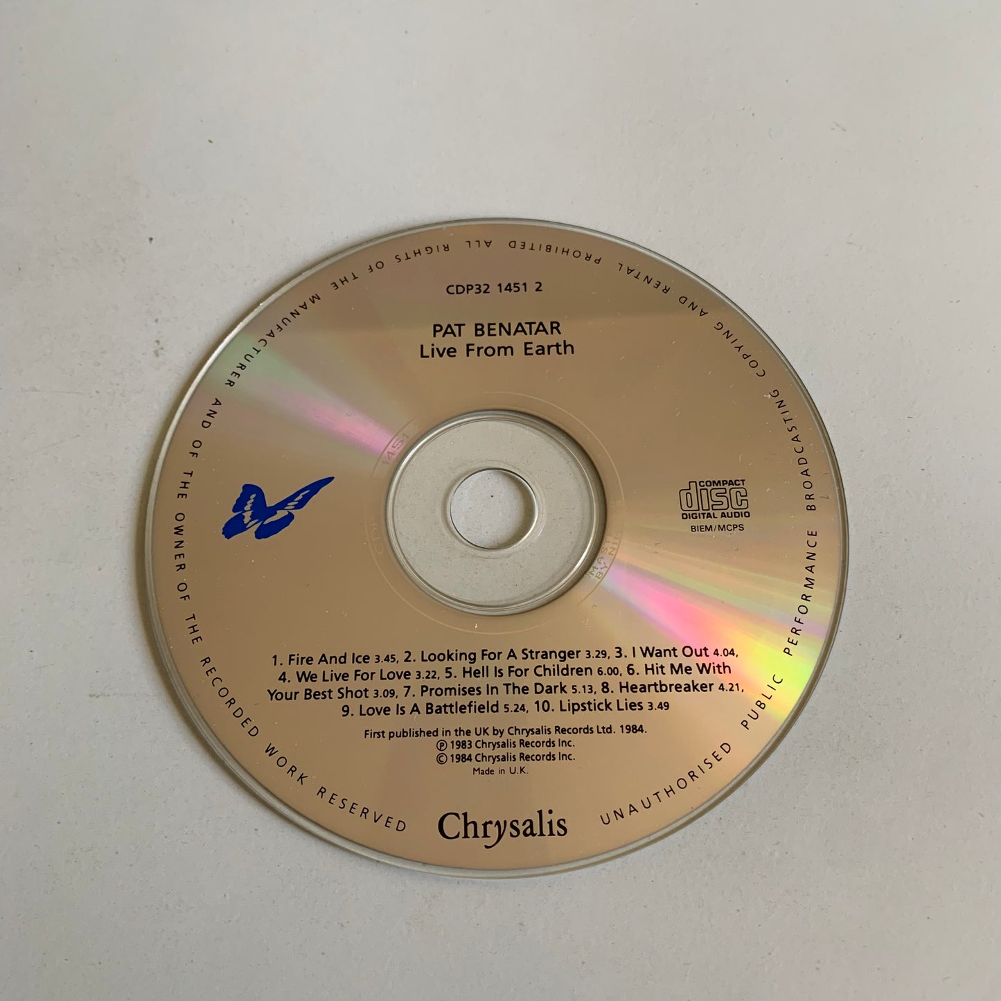 Par Benatar - Live From Earth - Occasion