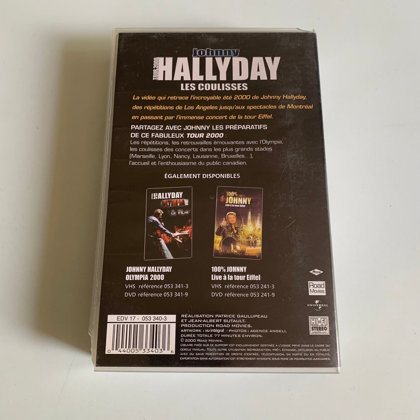 Johnny Hallyday - Tour 2000 les Coulisses - 2000 VHS Occasion