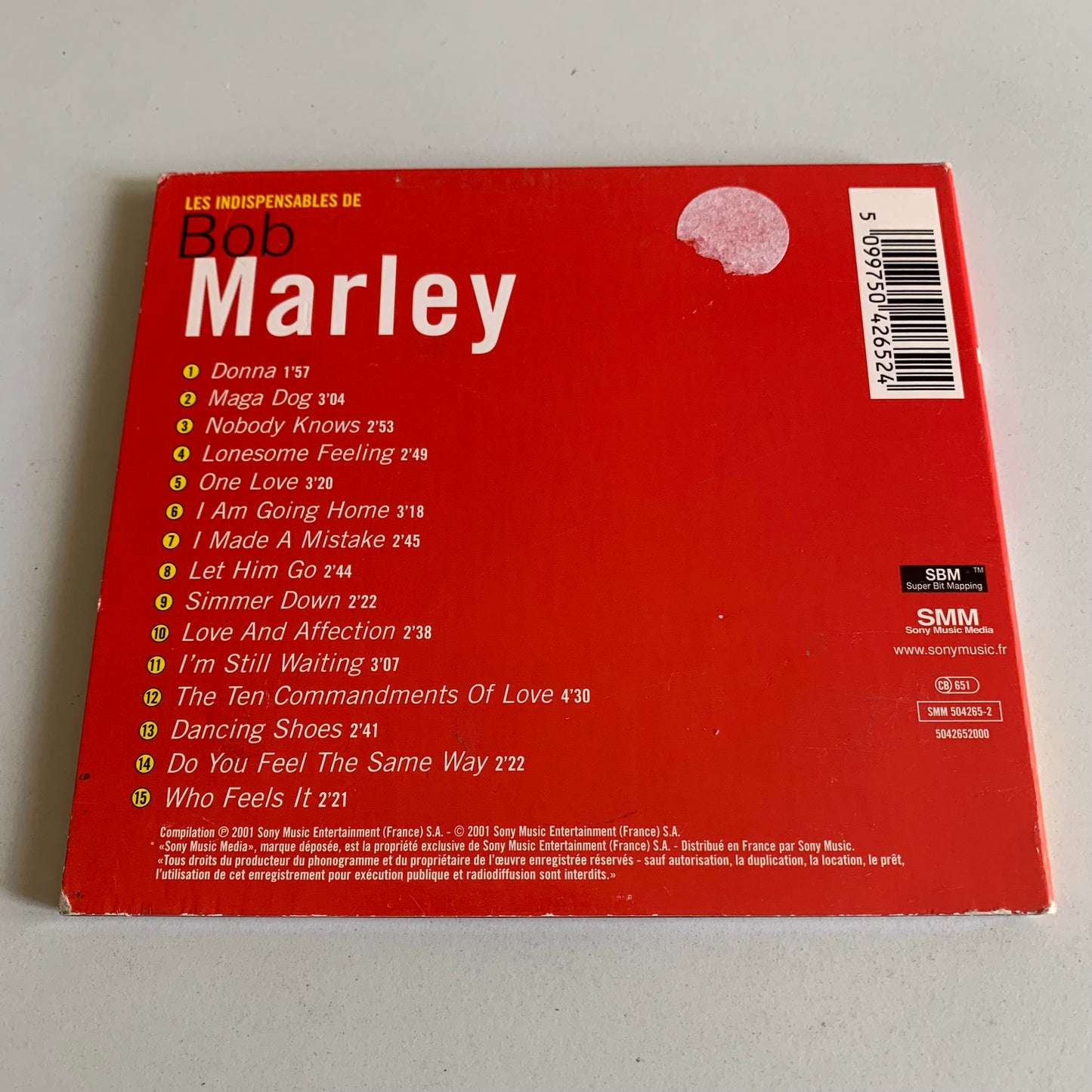 Bob Marley - Les Indispensables De Bob Marley (Versions Originales) - 2001 Occasion