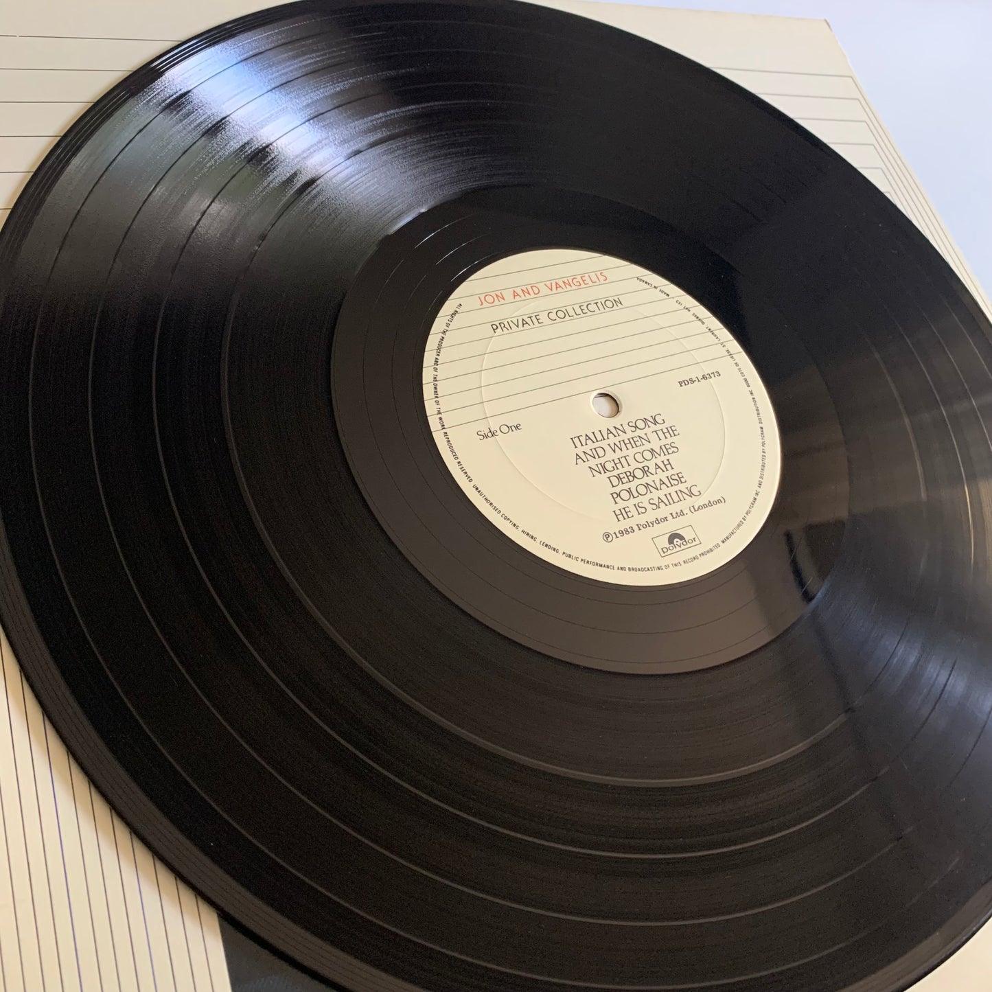 Jon And Vangelis - Private Collection - LP 1983 Occasion