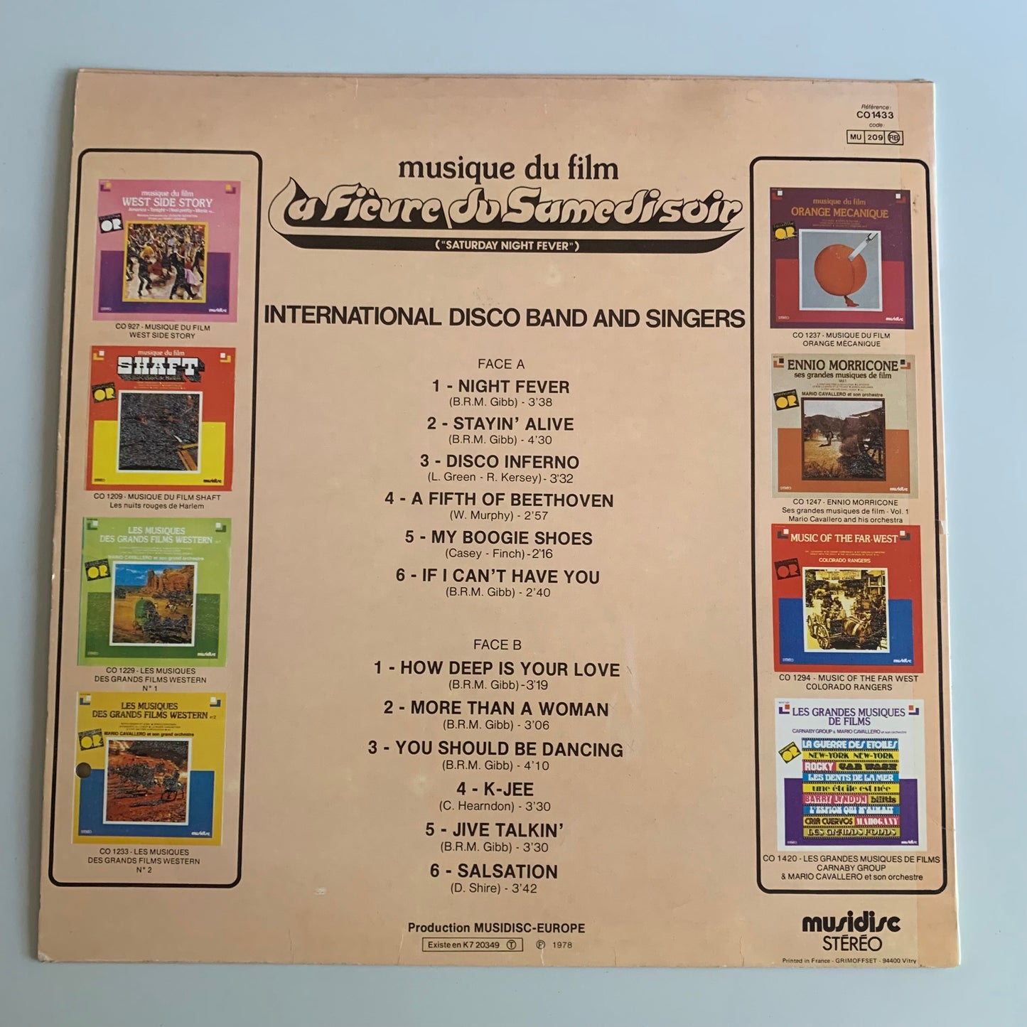International Disco Band And Singers - Musique Du Film La Fièvre Du Samedi Soir - LP 1978 Occasion