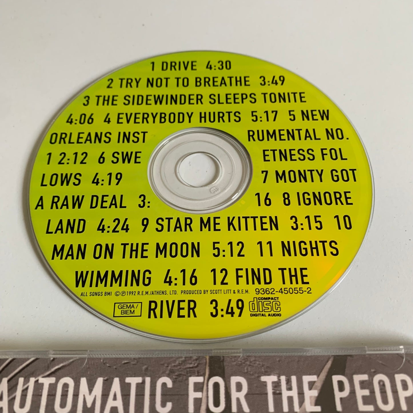 CD - R.E.M. - Automatic For The People - 1992 Occasion