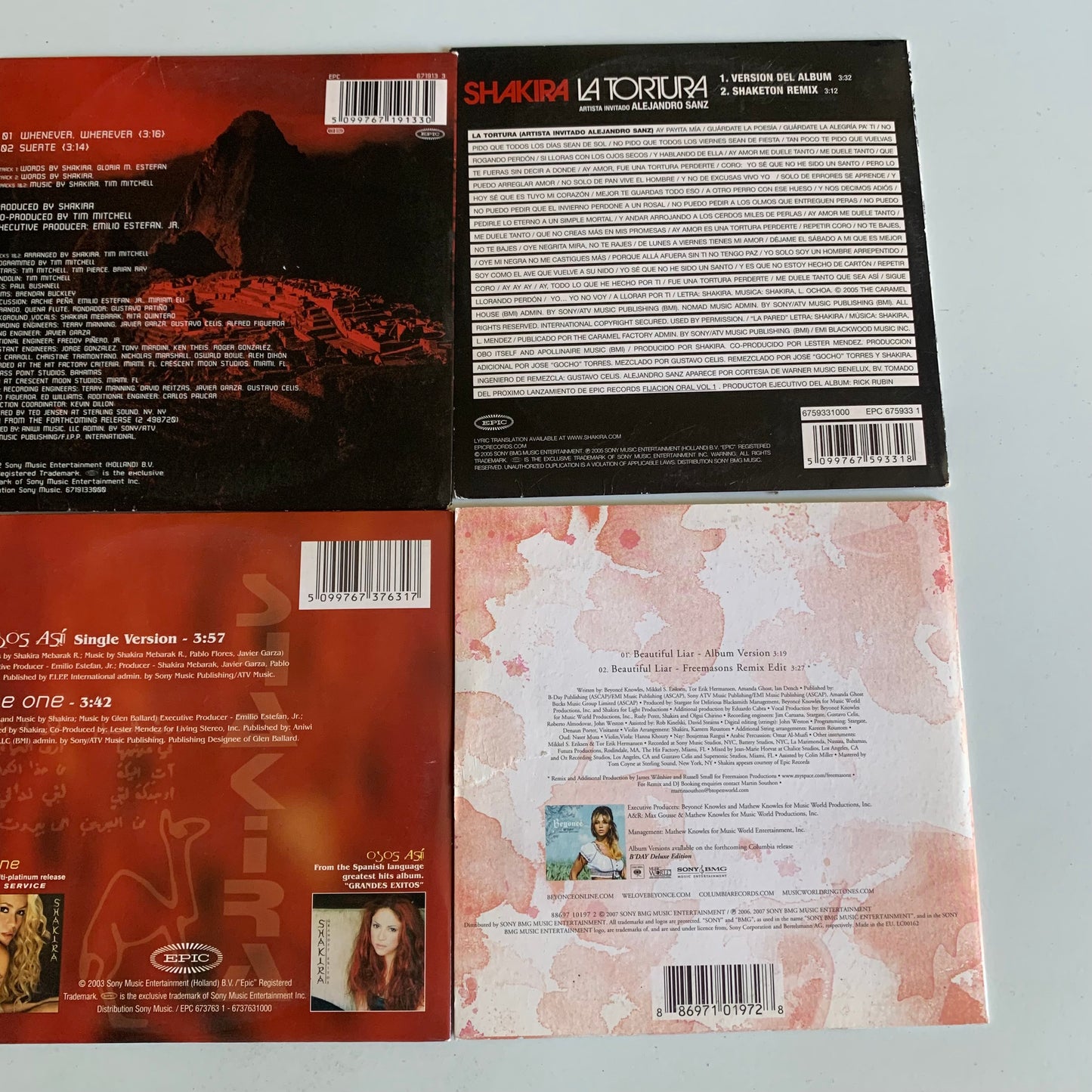 Lot 6 CD Single - Shakira