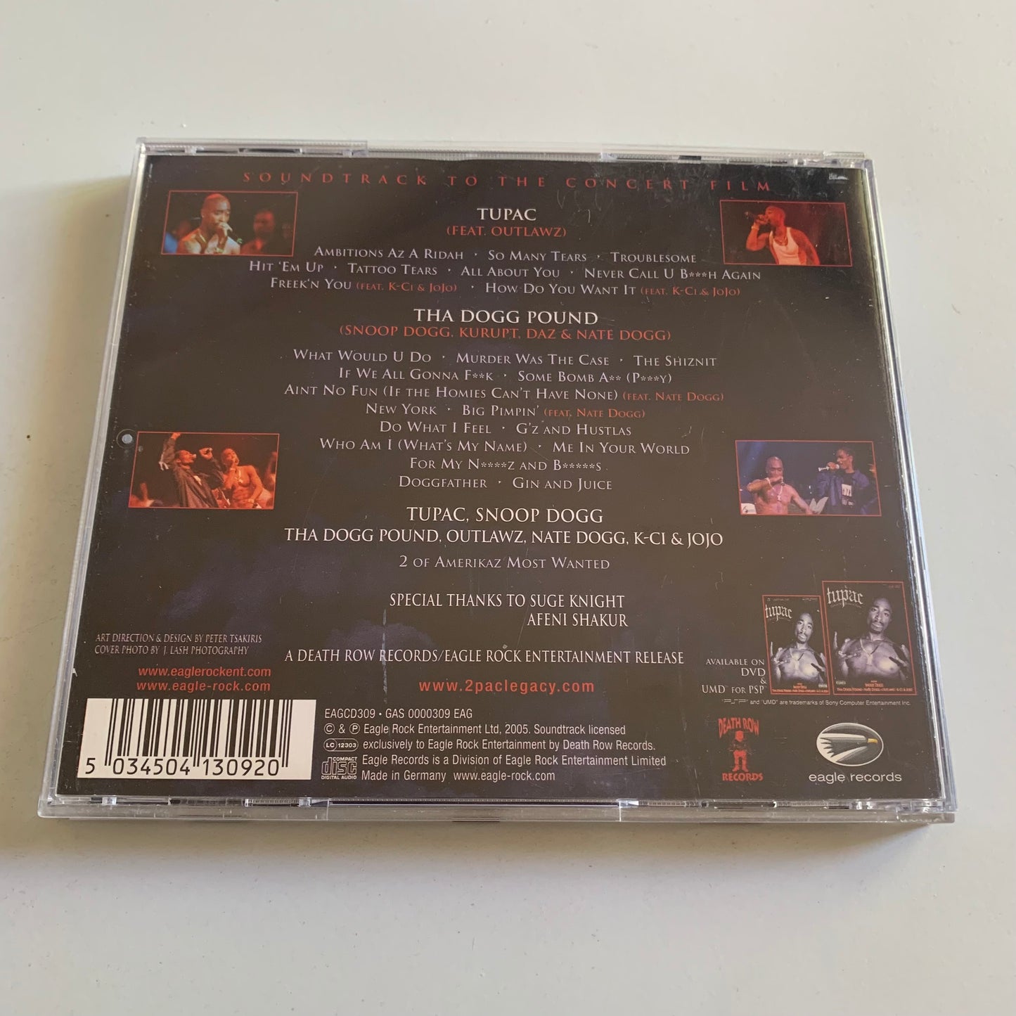 Tupac - Live At The House Of Blues - 2005 Occasion