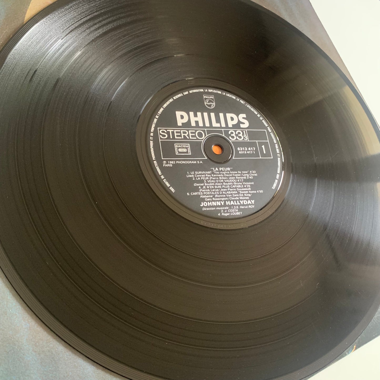 Johnny Hallyday - La Peur - LP 1982 Occasion