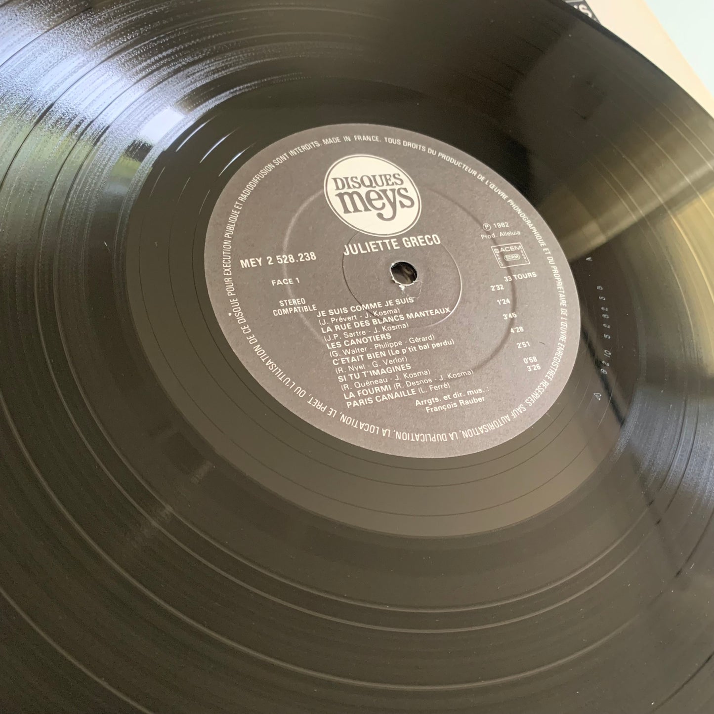 Juliette Greco - Volume 1 - LP 1982 Occasion