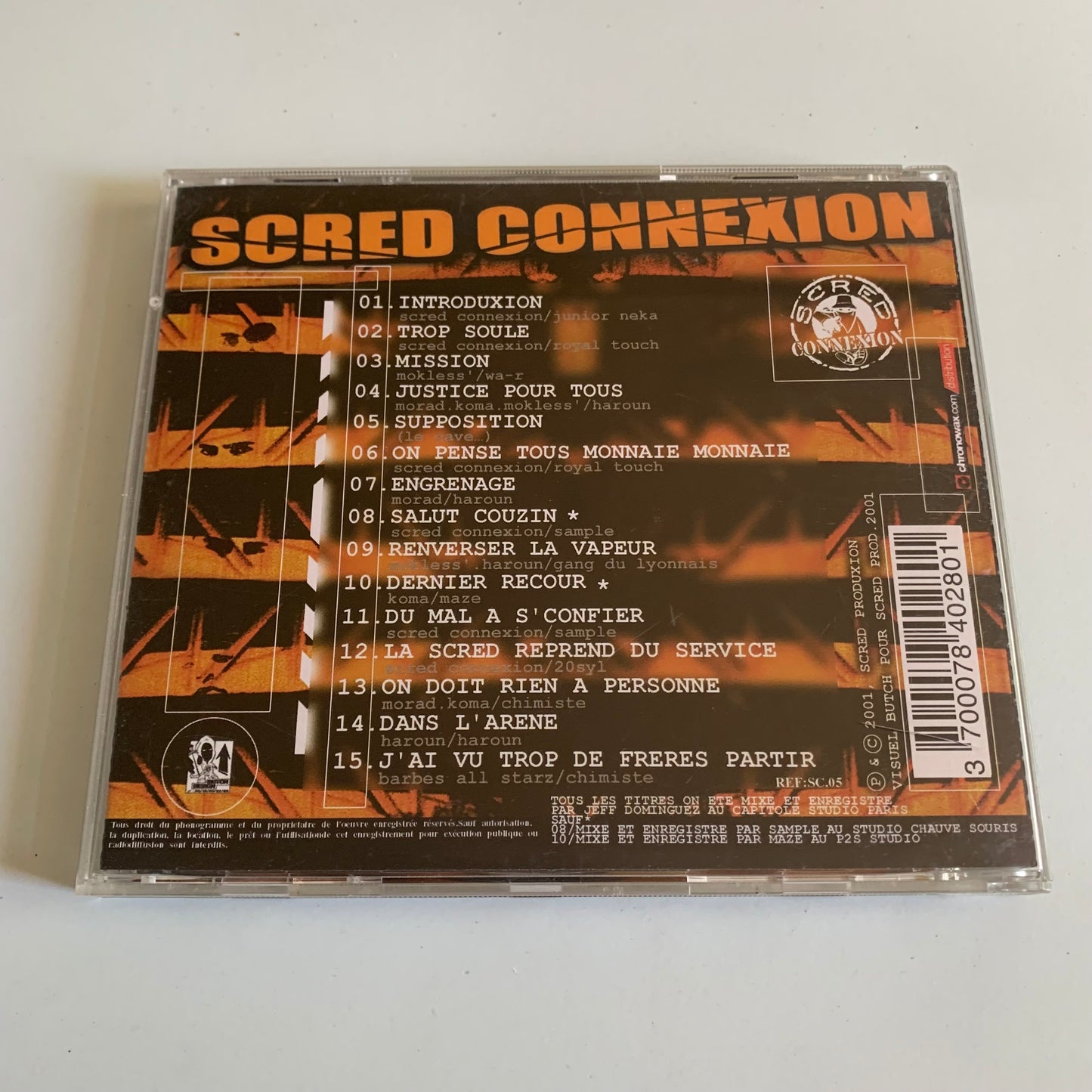 CD - Scred Connexion - Du Mal A S’Confier - 2002 Occasion