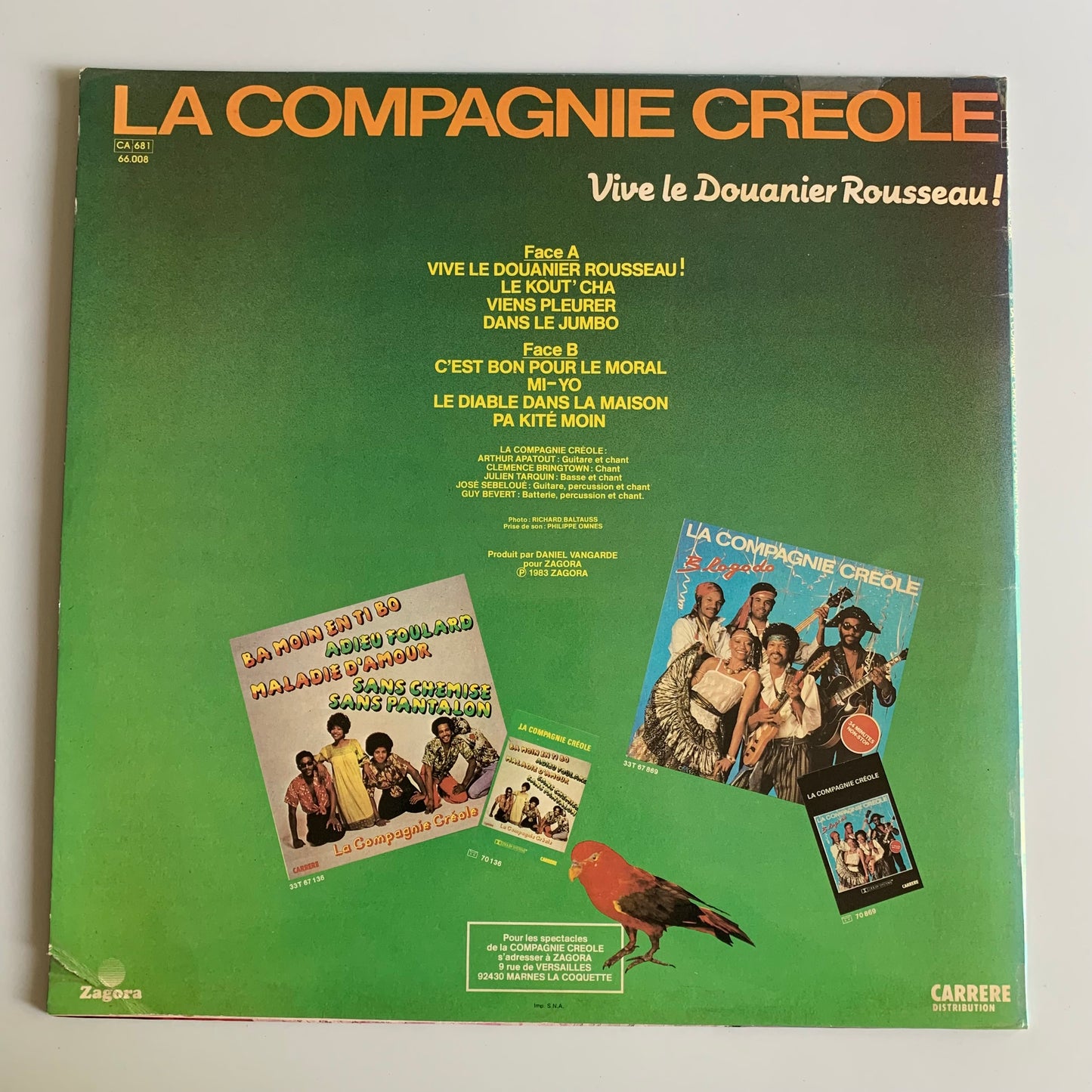 La Compagnie Creole - Vive Le Douanier Rousseau - LP 1983 Occasion