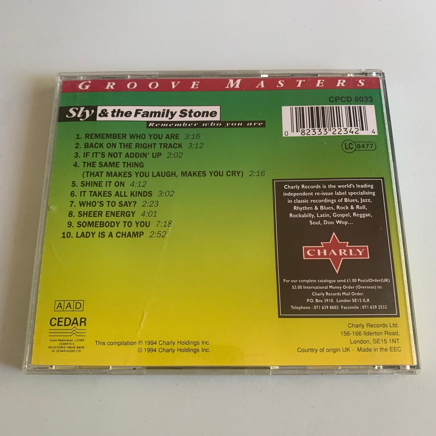 Sly & The Family Stone - Remember Who You Are - 1996 Occasion