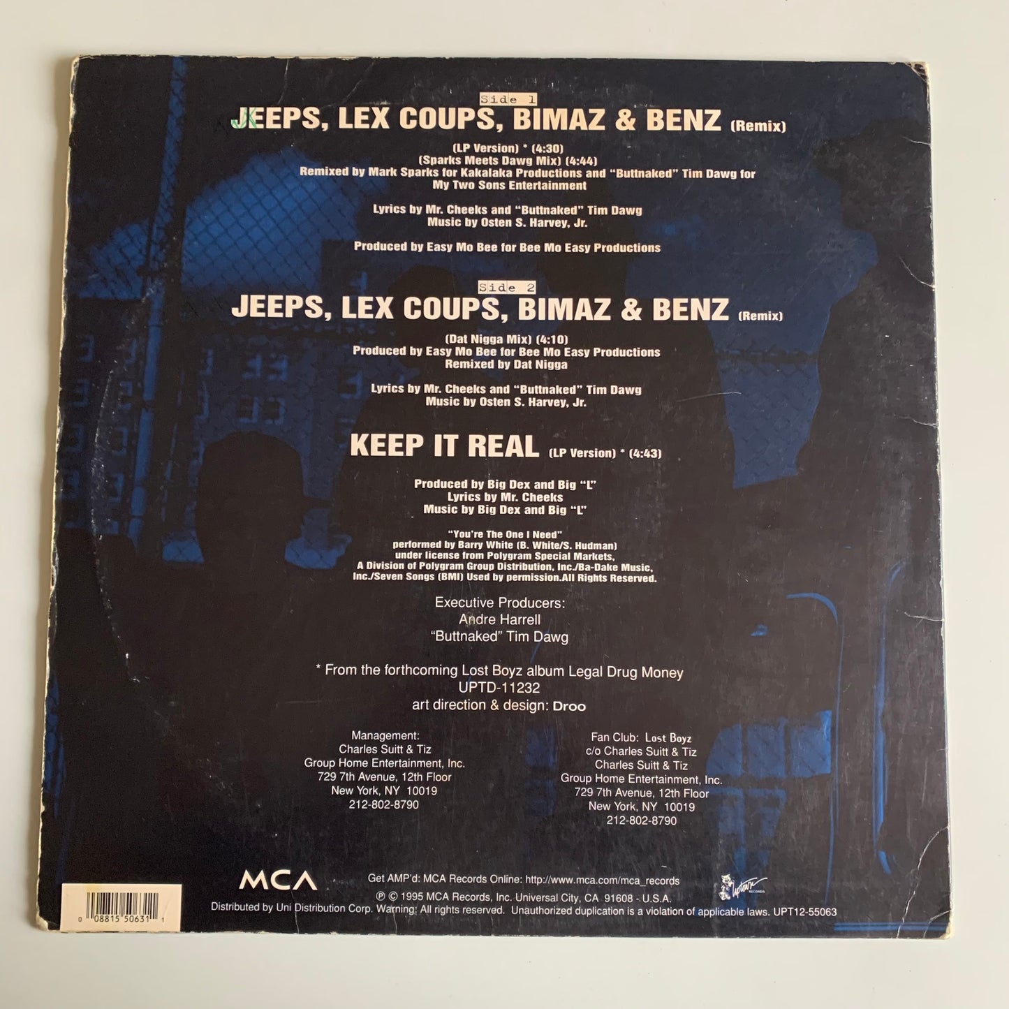 Lost Boyz - Jeeps, Lex Coups, Bimaz & Benz (Remix) - Single 1995