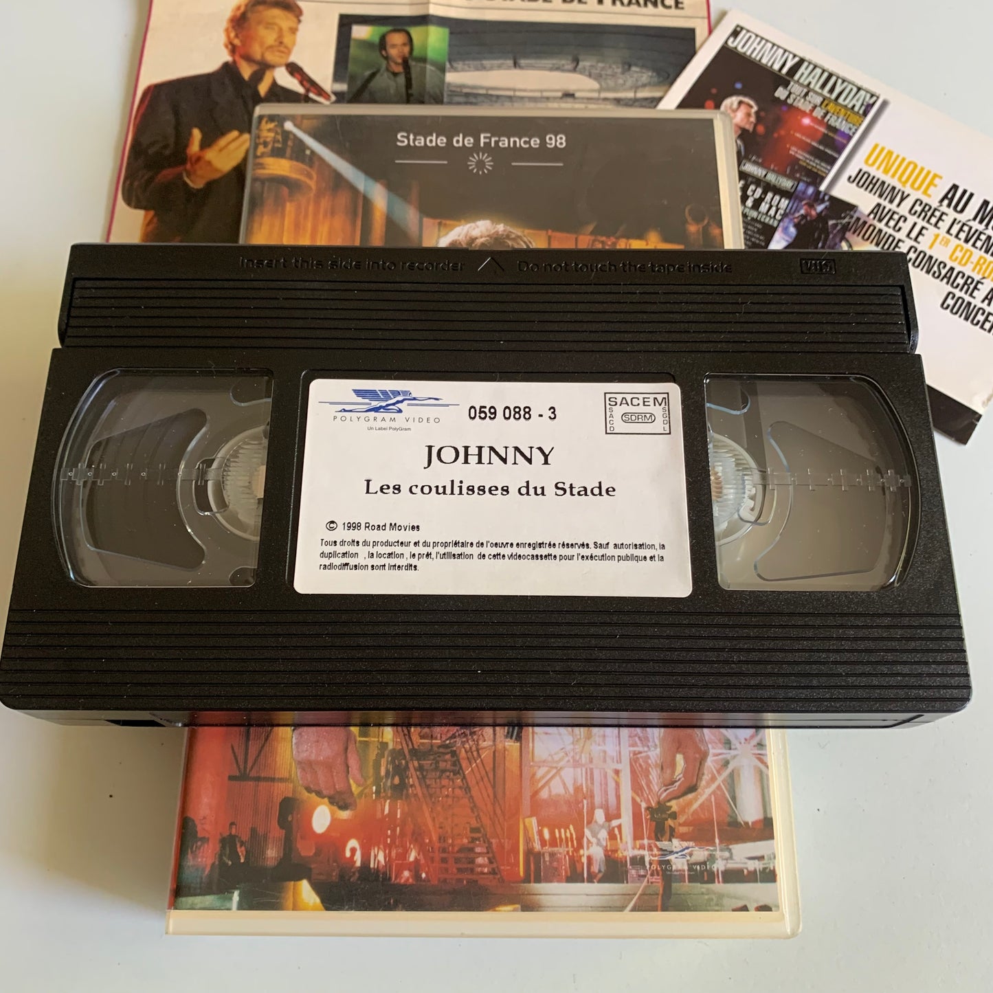 Johnny Hallyday - Les Coulisses du Stade - Stade de France 1998 - VHS Occasion
