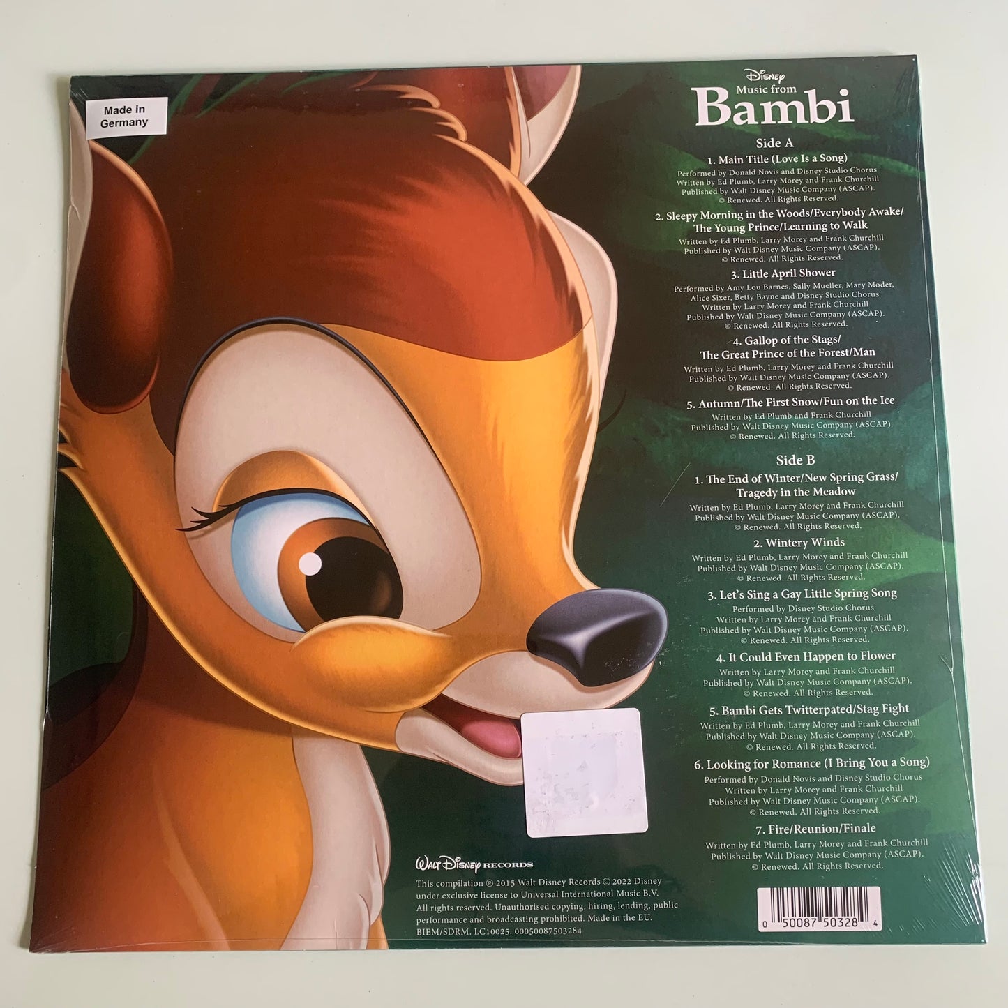 Bambi Disney - 80th Annisersaire - Transparent Vert - LP 2022 Neuf