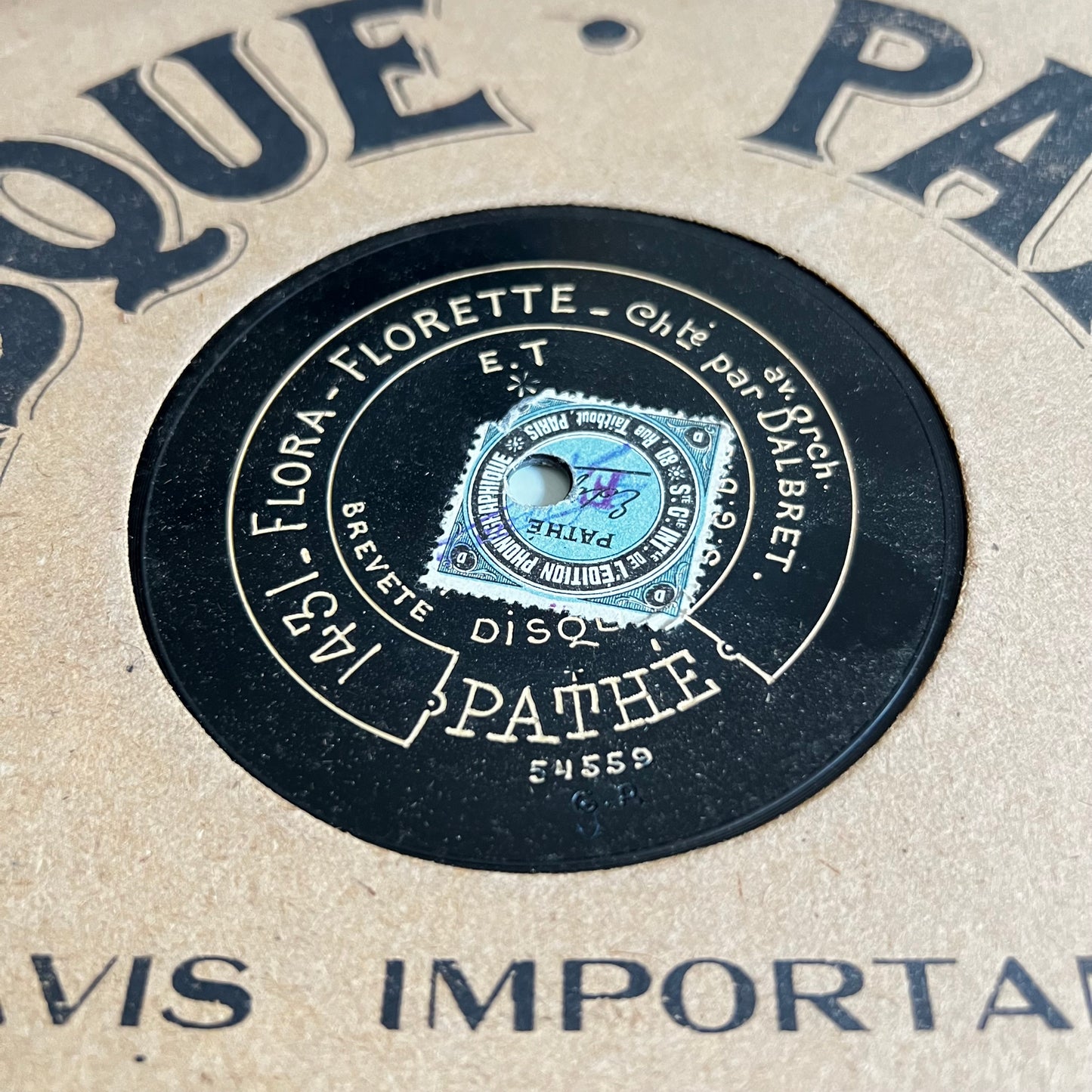 Disque Pathé - Souvenirs De Venise / Flora - Florette - 25cm